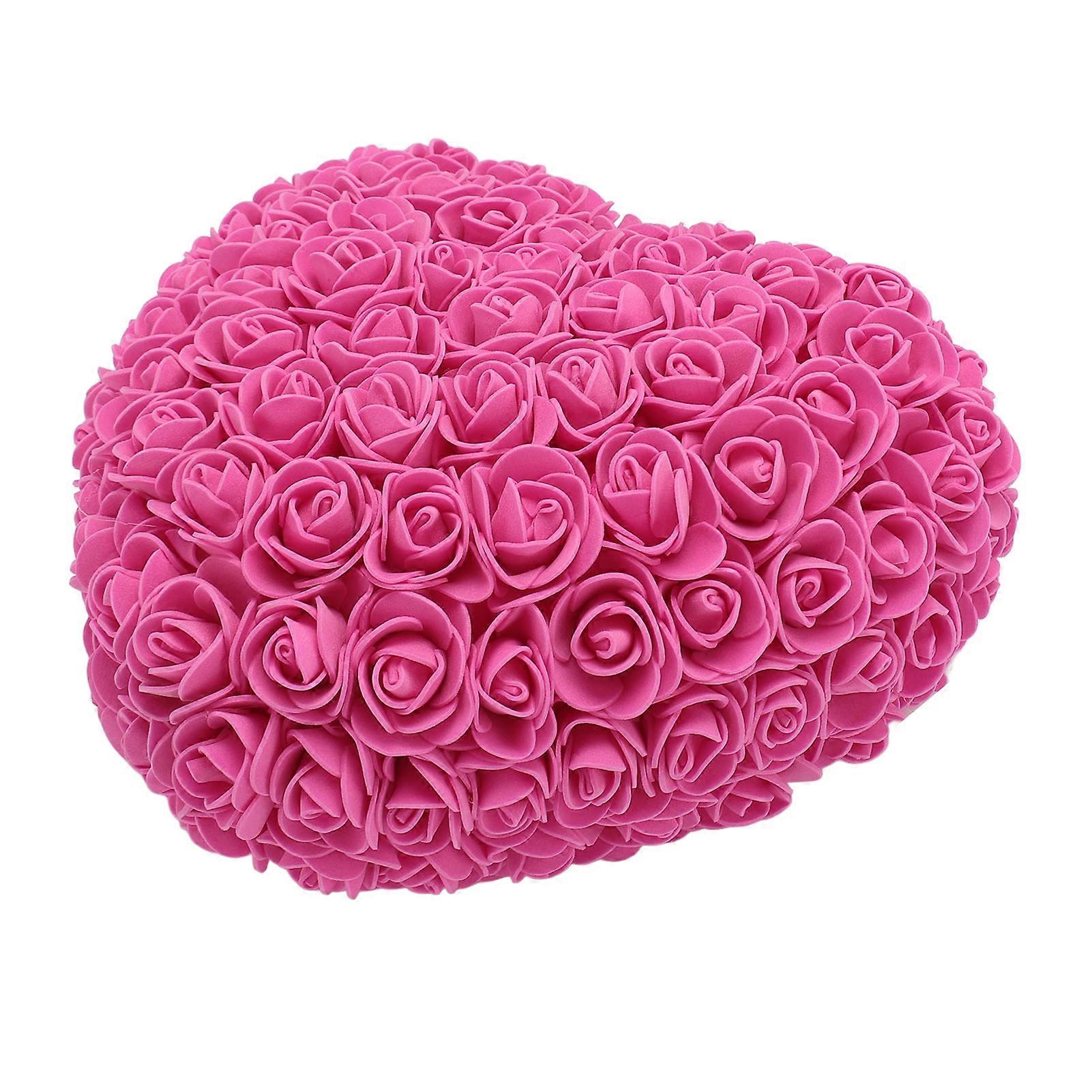 Foam Fake Roses Heart Shape with String Lights, Red, 110mAh Battery