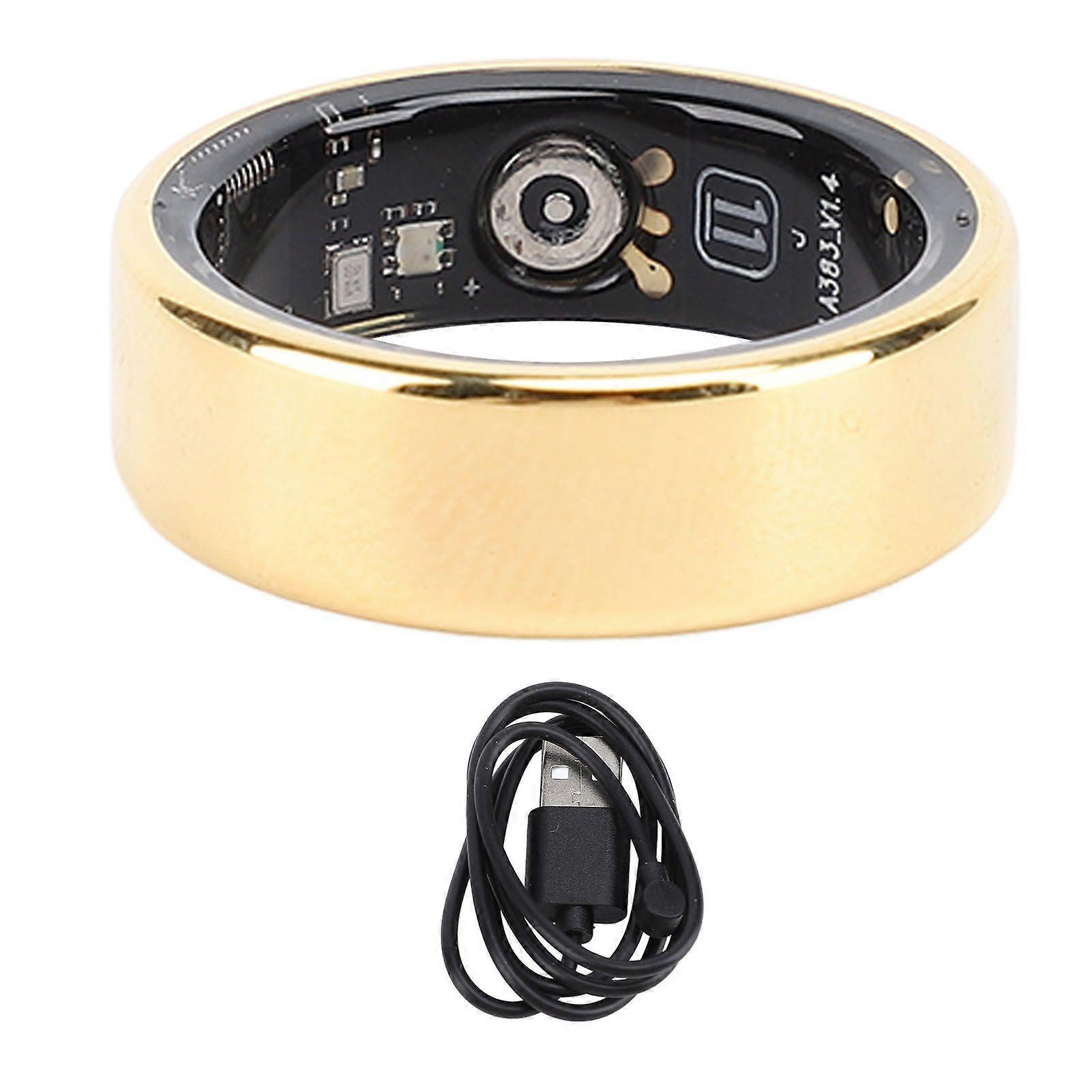 Smart Health Ring Magnetic Charging IP68 Water Proof 3 Exercise Modes Fitness Tracker Ring with Pedometer for Walking Running Cycling 11
