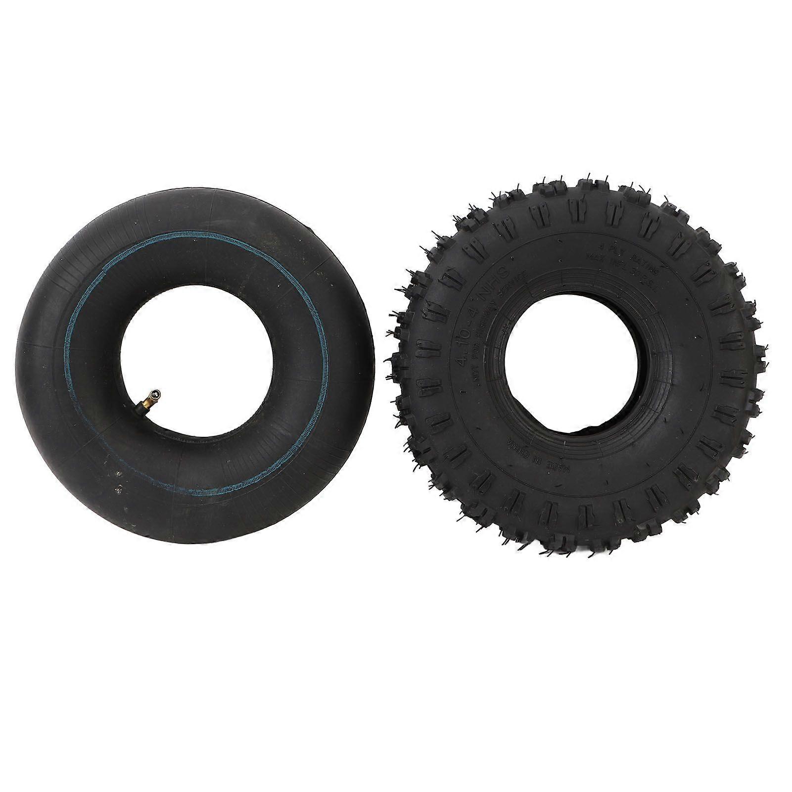 4.104 Tire and Inner Tube Set Rubber Inflatable for Wheelbarrows Snow Blowers Pressure Washers