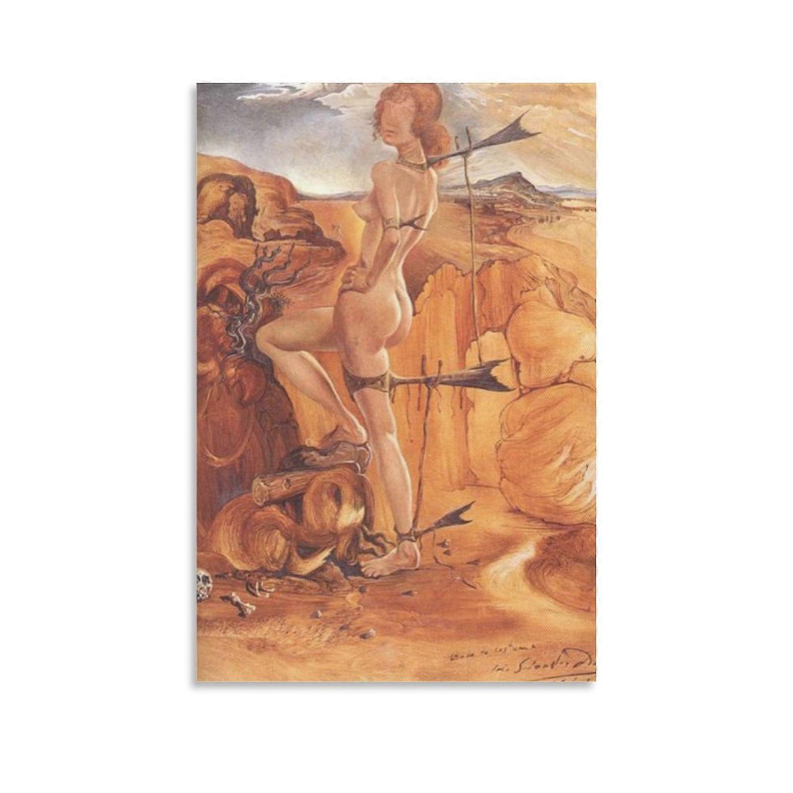 Salvador Dali Canvas Print Painting with Codfish Tail - Wall Art Poster Scroll for Home Decor 24x36inch (60x90cm)