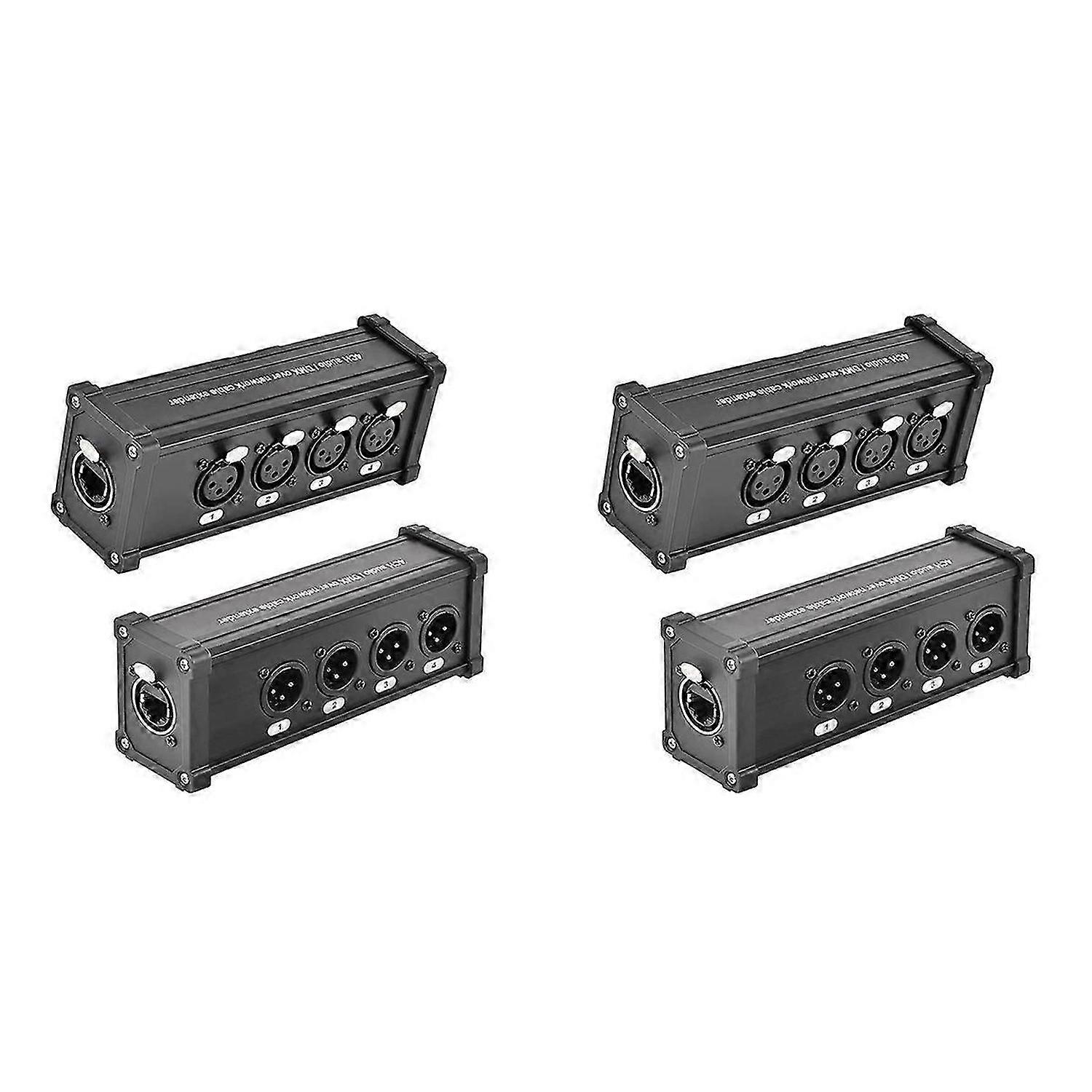 4-Channel 3-Pin Ethercon Cable Extender, for Stage Lighting, XLR
