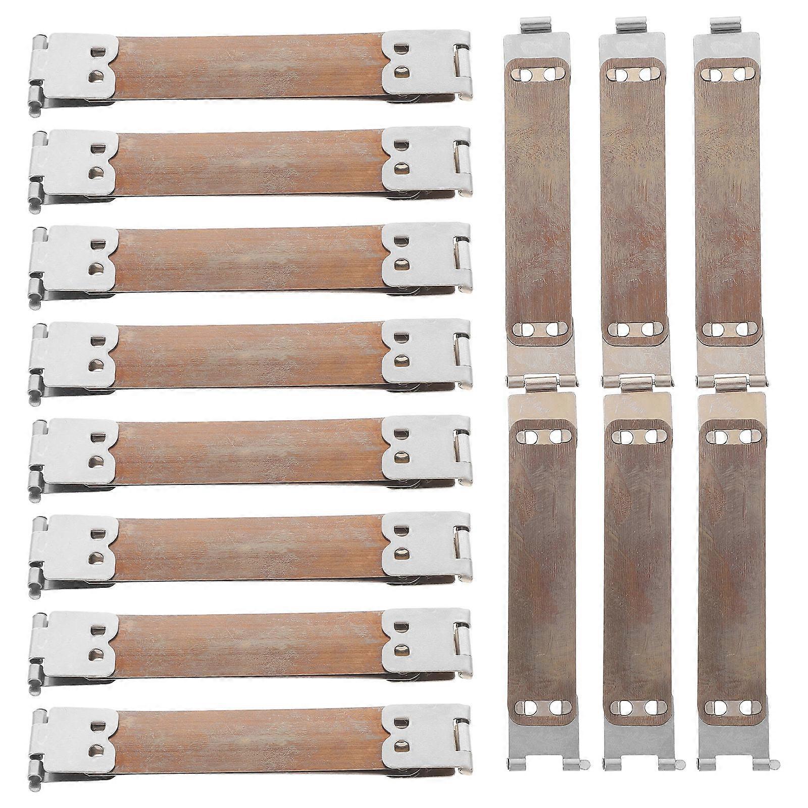 Clasps for Handbags Metal Internal Purse Hinge Clip for Craft Projects Silver Iron Substitute for Broken Hinges 20Pcs