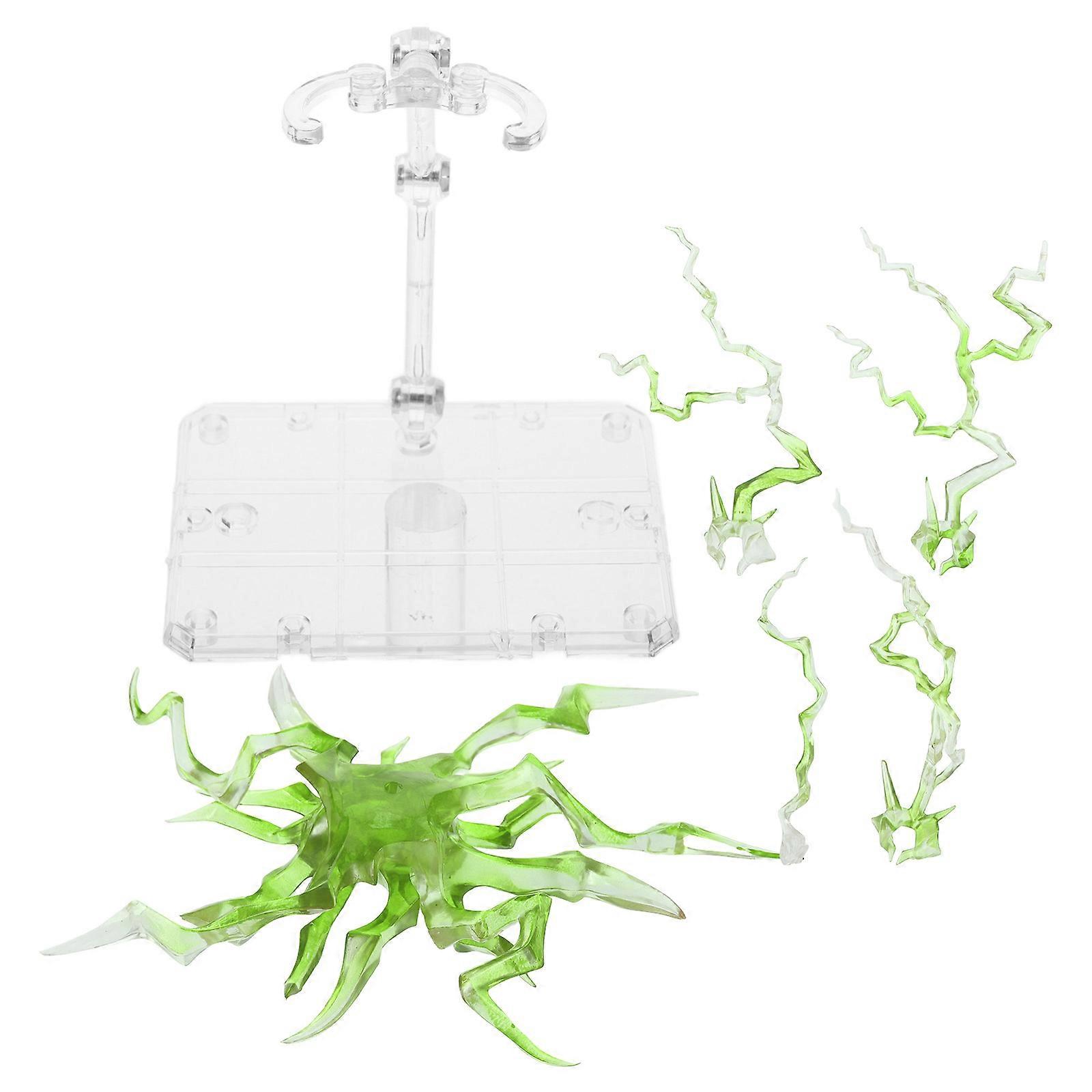 Figurine Display Stand Action Figure Display Rack with Effect for Action Figures Green Plastic Display Holder Support 1 Set