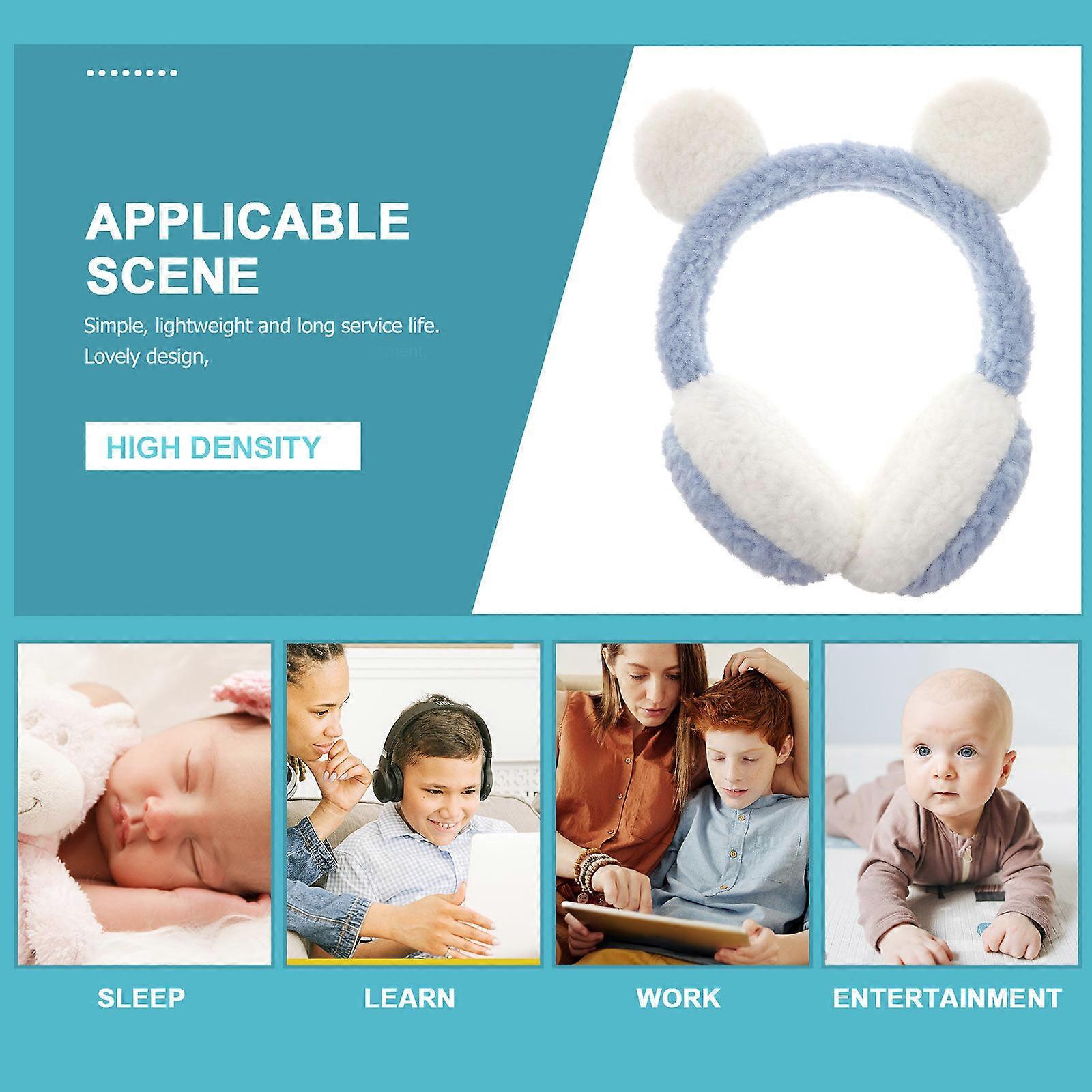 Sky-Blue Bear Earmuff Winter Ear Warmer for Ear Warming