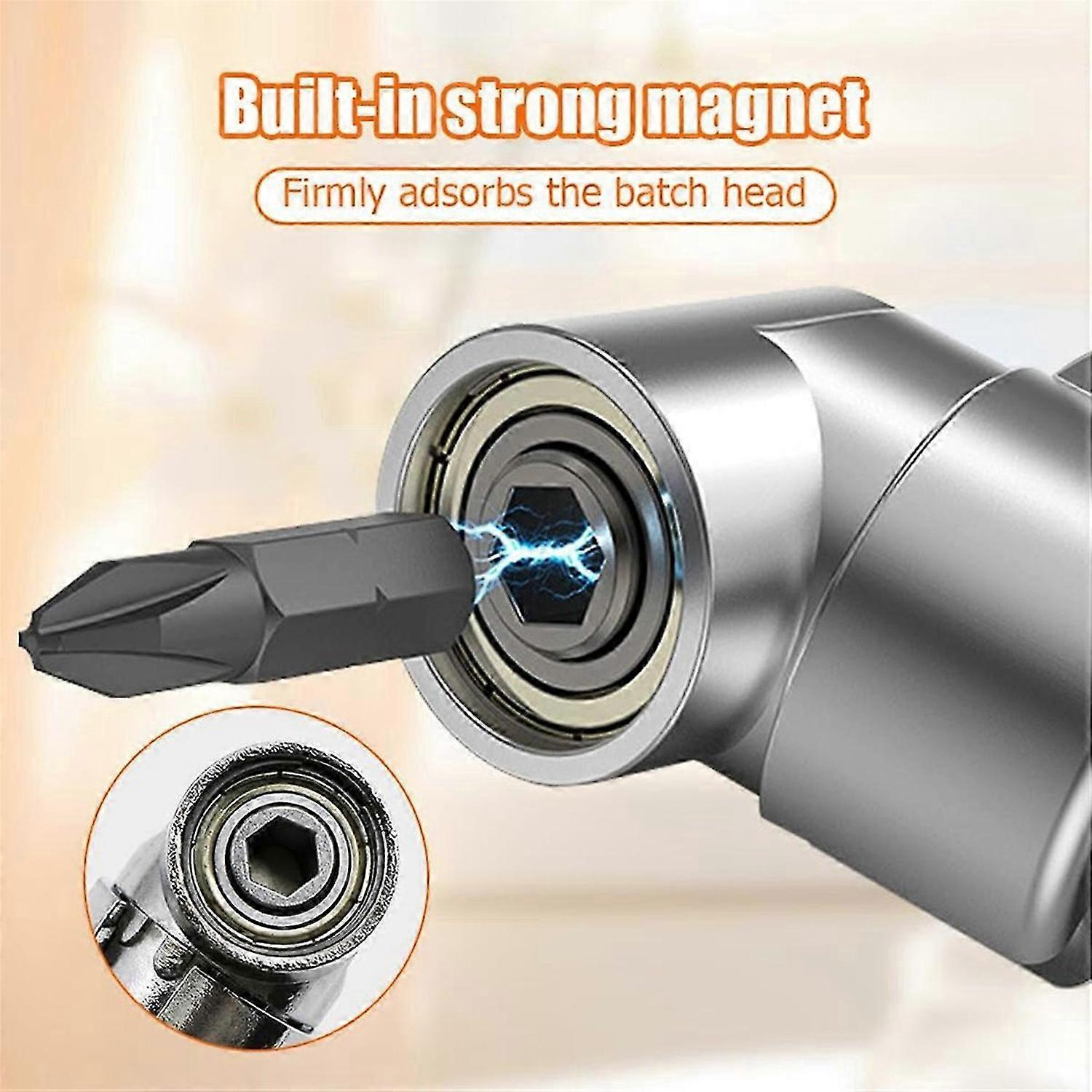 105 Degree Right Angle Drill Adapter and Bend Screwdriver Bit,Short