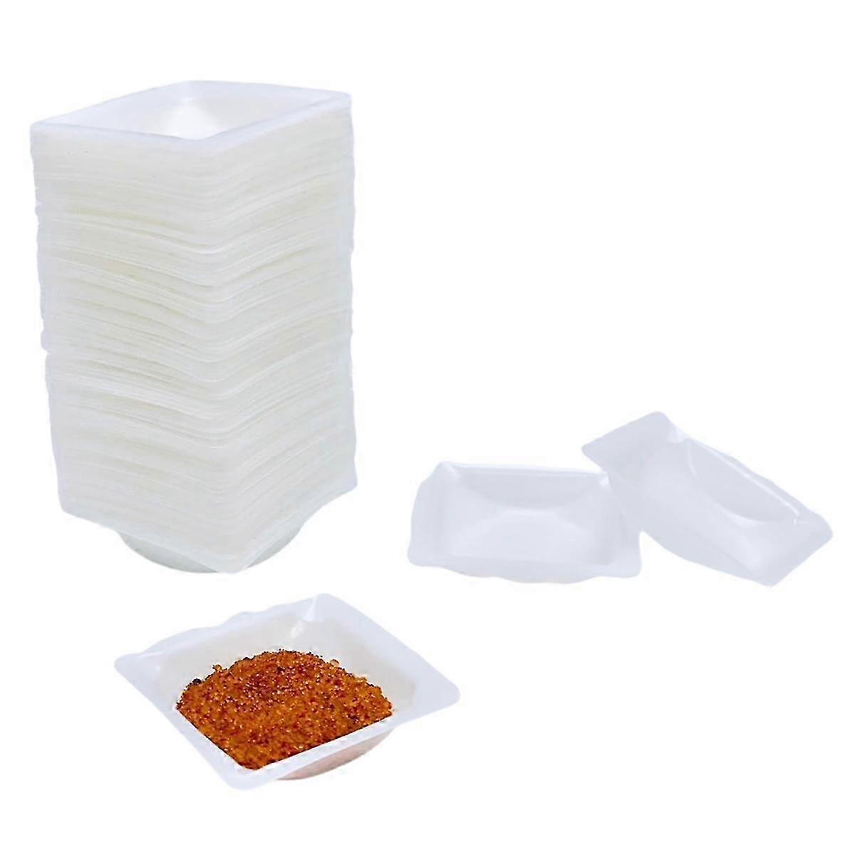 7ml Anti-Static Weighing Trays (100 Pack) - Small Plastic Dishes for Scale Use