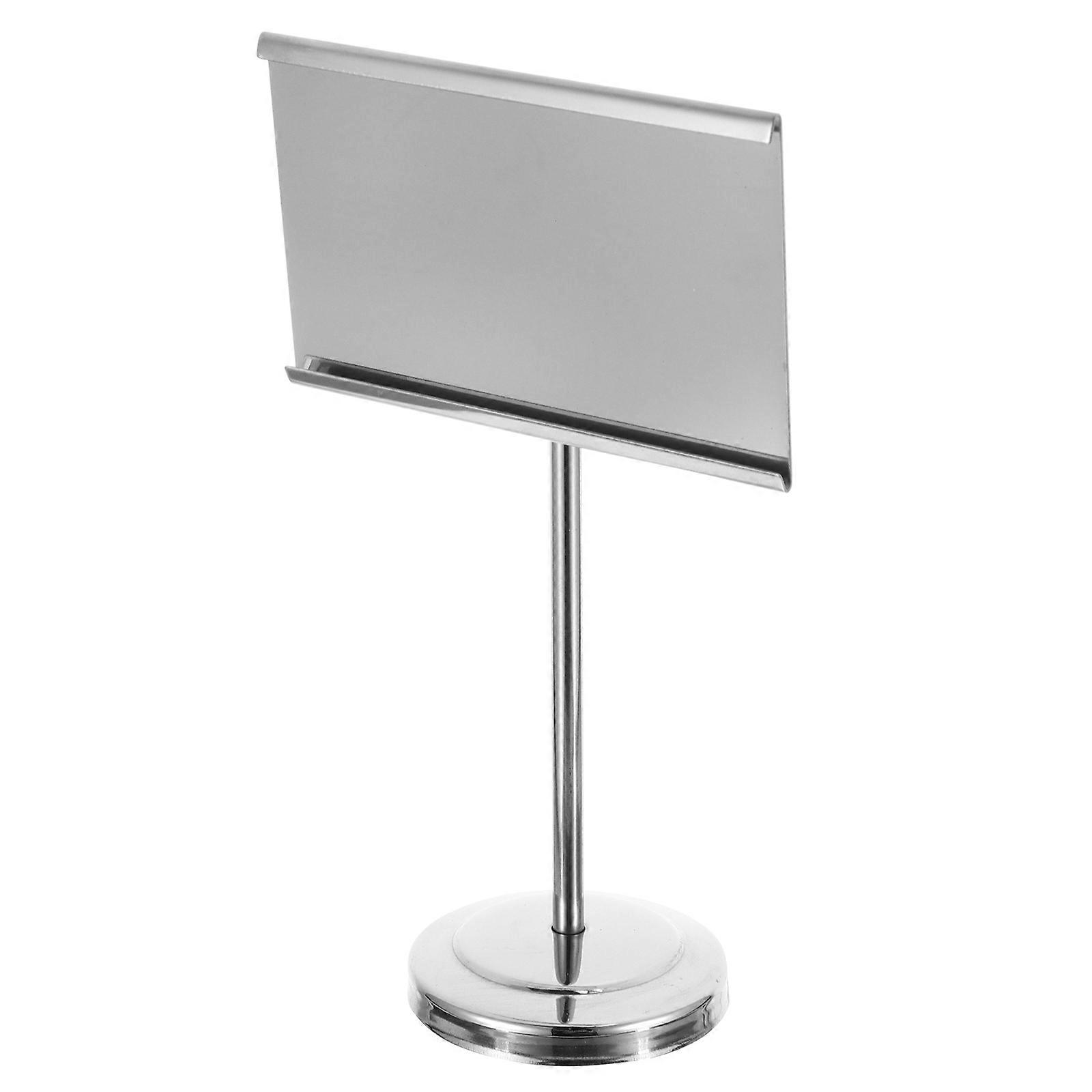 Stainless Steel Menu Stand for Note Holding 1Pcs Silver Table Number Holder