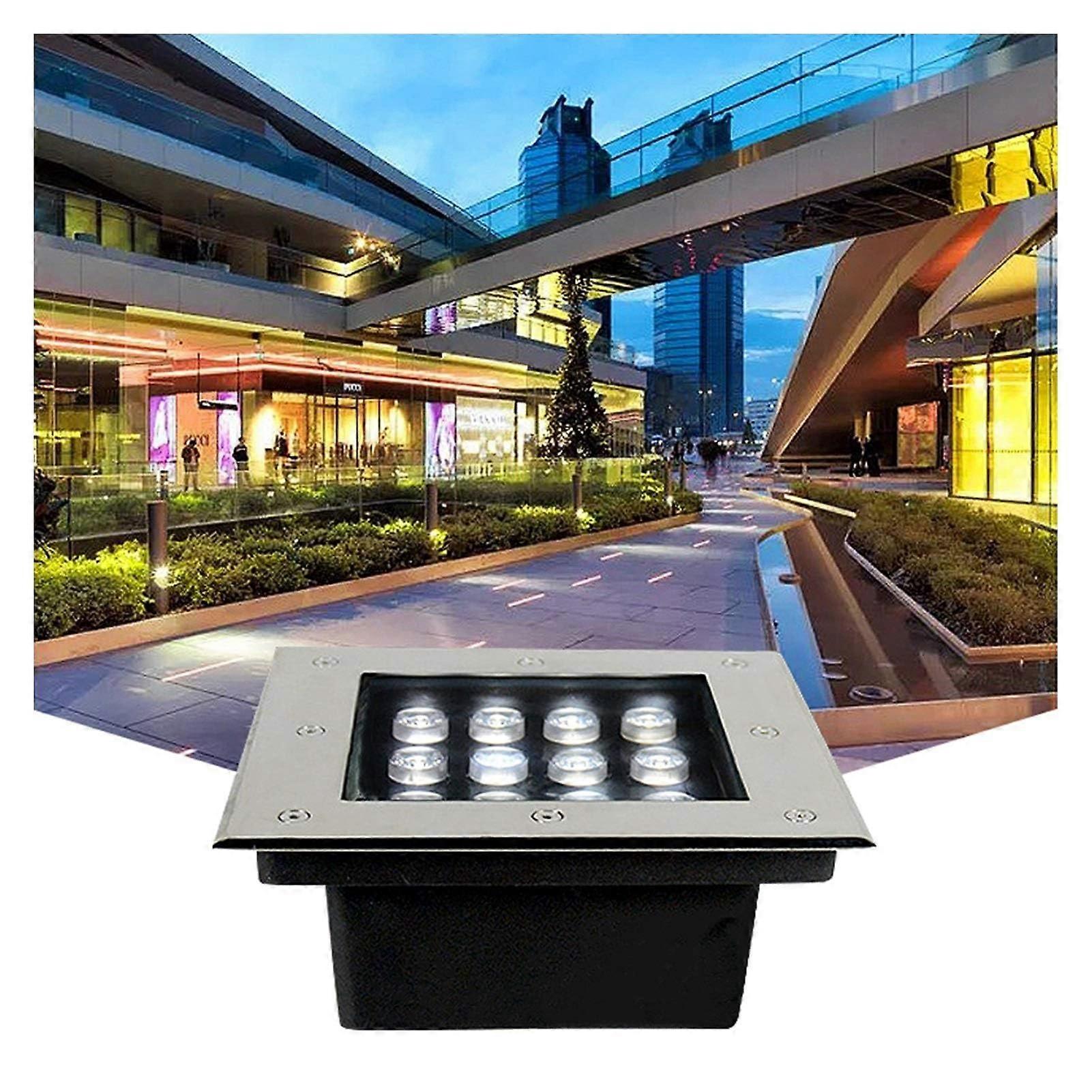 Recessed LED Spotlight Square Floor Light Waterproof Buried Path Light AC85265V 9W Purple For Sidewalk Piazza Steps