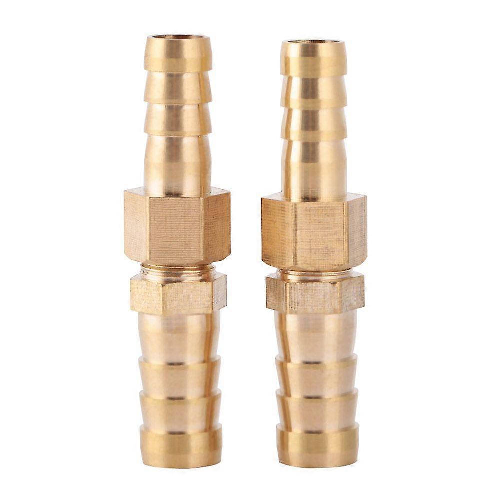 Brass Fitting Hose Barb Tail Reducer Reducing Plug Connector (8mm-10mm 2 pcs)