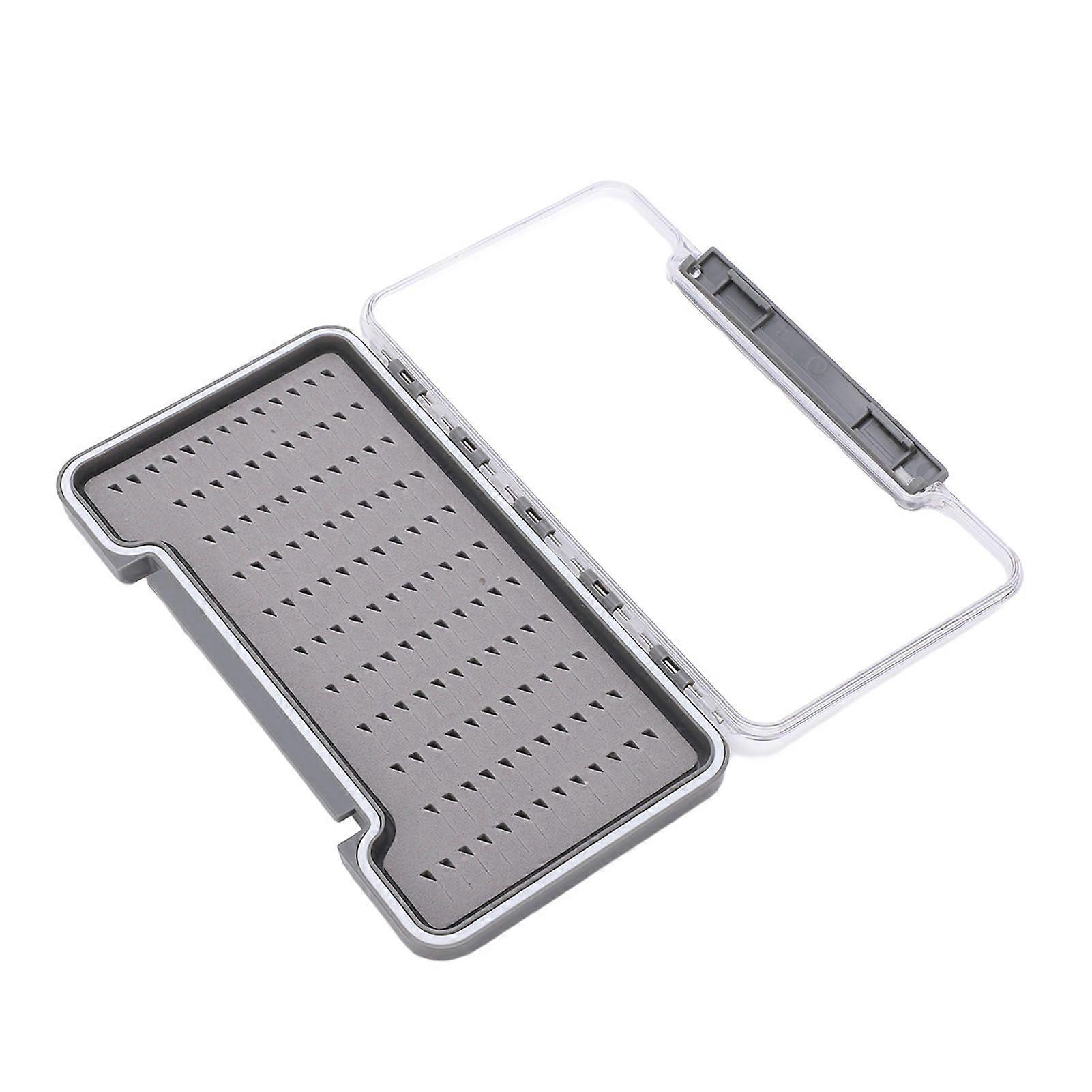 Fly Fishing Box Waterproof Lightweight Transparent ABS Shell Fishing Tackle Hooks BoxTriangular Hole
