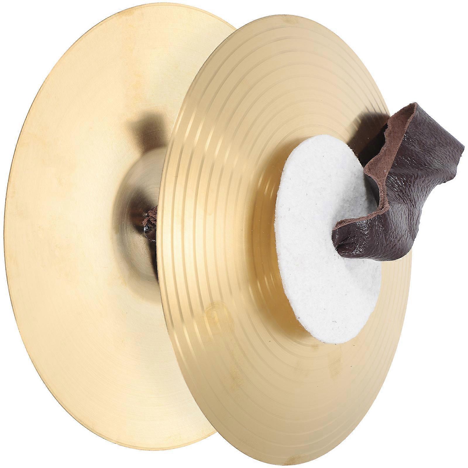 Golden Small Alloy Hand Cymbals Performance Instrument 2Pairs