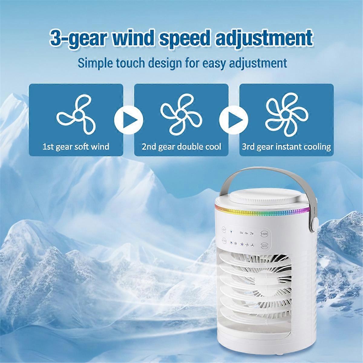 timer air cooler colorful atmosphere light refrigeration