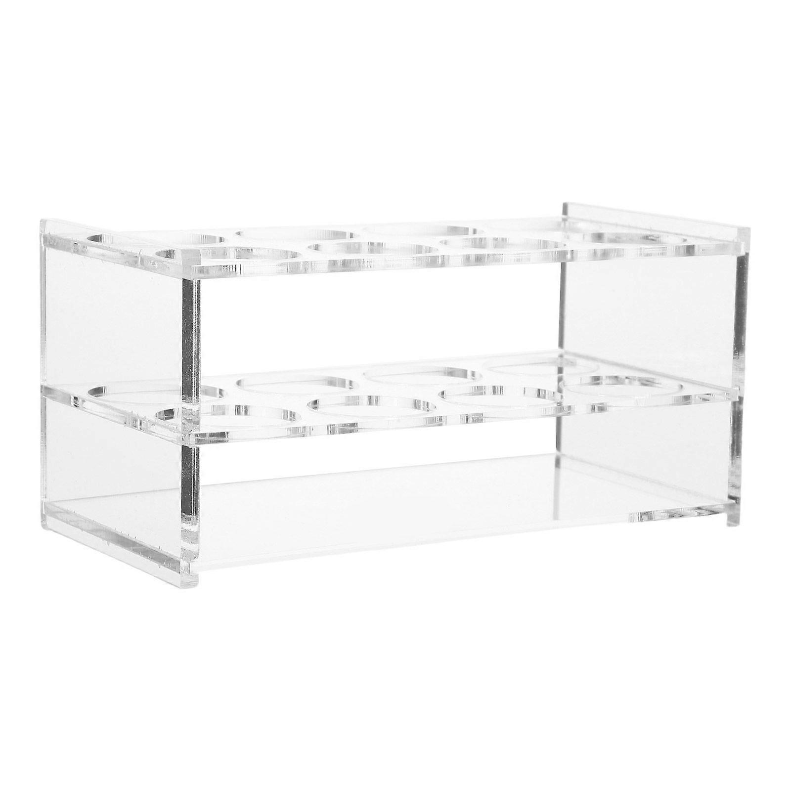 Acrylic Test Tube Rack: 8-Hole Test Tube Stand For Scientific Experiments Space-Efficient Storage Holder For Laboratory Use