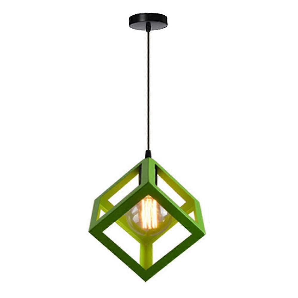 Modern Simplicity Pendant Lamp E27 Base Green Macaron Lantern For Kitchen Island Bar Vintage Staircase Lighting