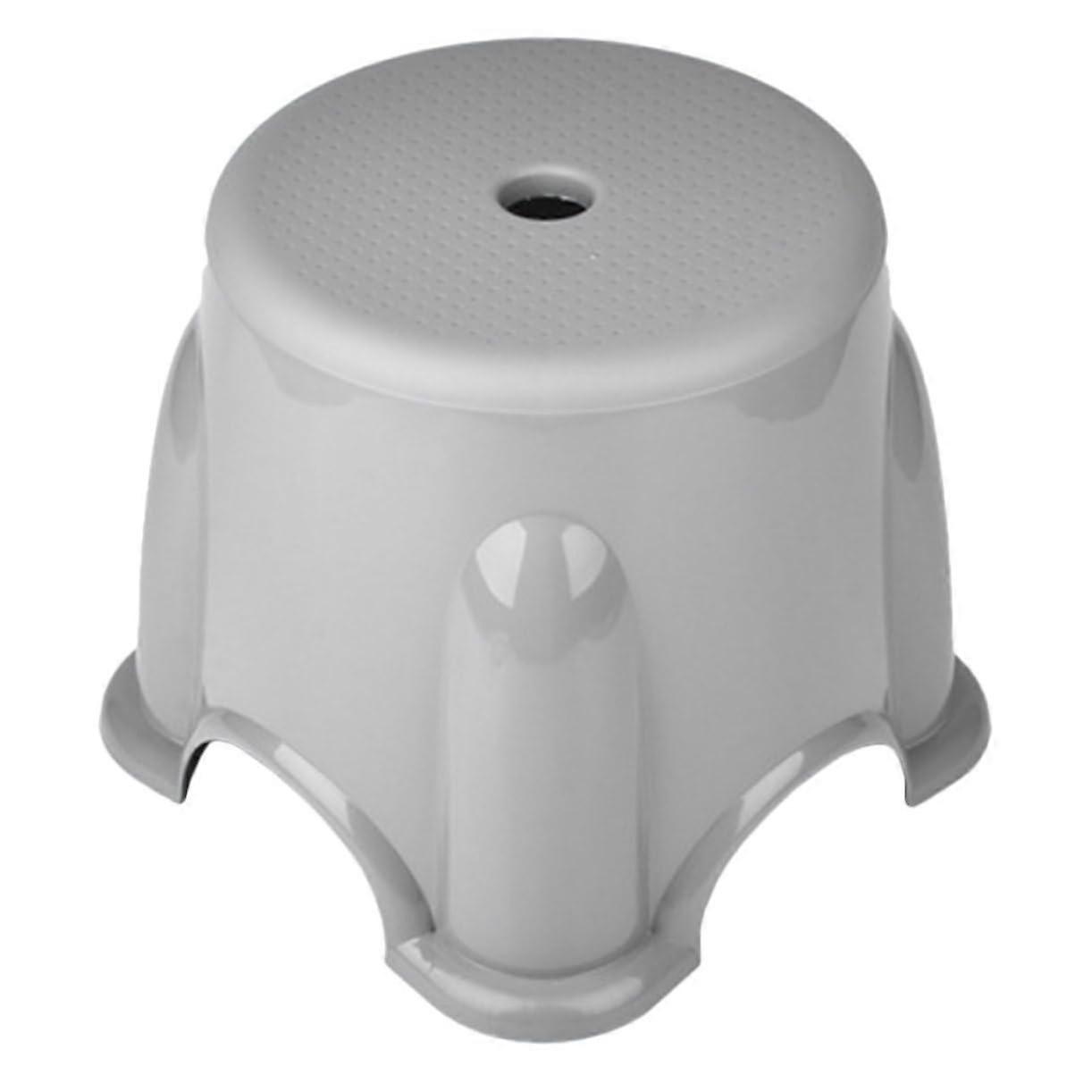 Pp Plastic Nonskid Stool Stackable SpaceSaving Design For Home Use Grey Safe And Comfortable For Ages Boys And Girls