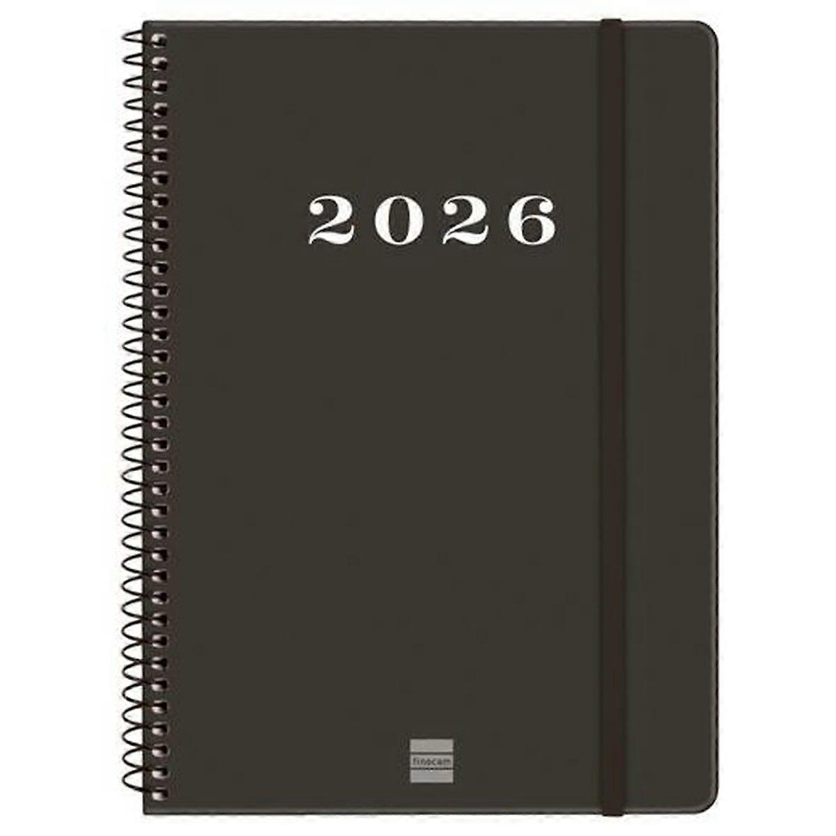 Diary Finocam MY Black A5 15,5 x 21,2 cm 2026