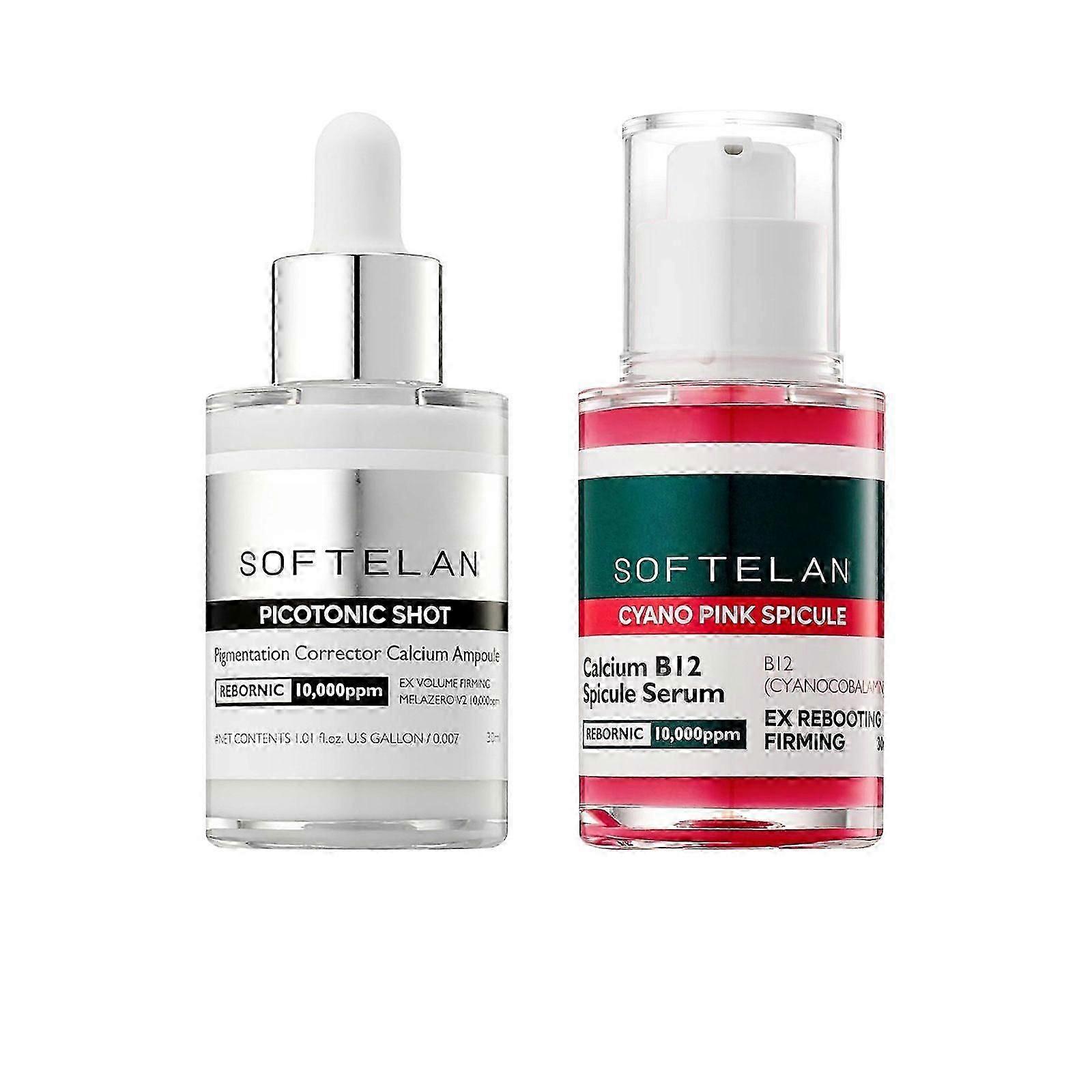 Spicule Anti-wrinkle Serum Set, Calcium B12 Firming With Micro-spicules, Ampoule Duo For Pore Refinement, Glass Skin Finish
