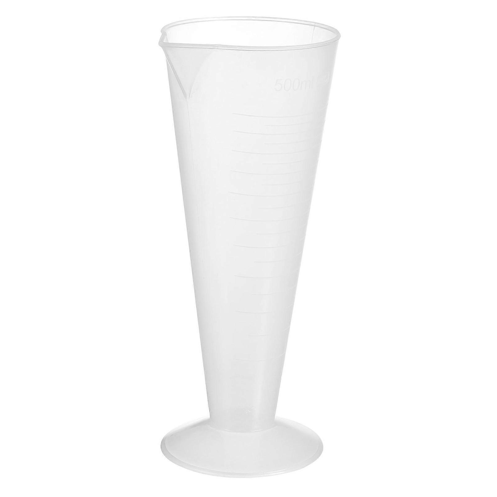 Measuring Jugs 500ml Plastic Triangle Cup Laboratory Use Transparent Design 1Set