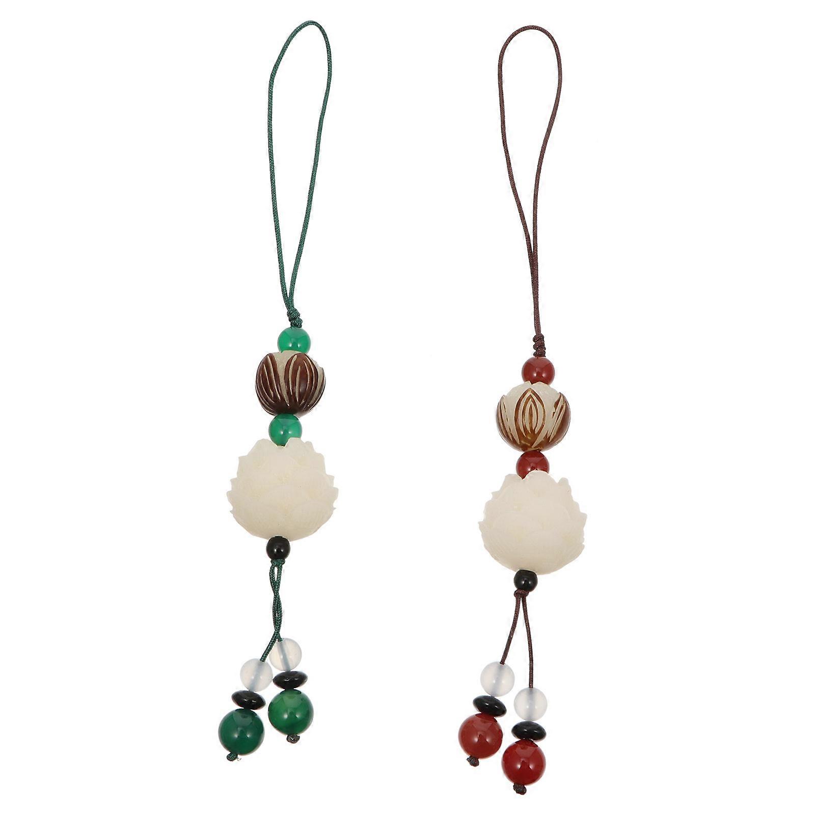 Phone Case Pendant Bodhi Root Hanging Decor for Use 4Pcs Assorted Color