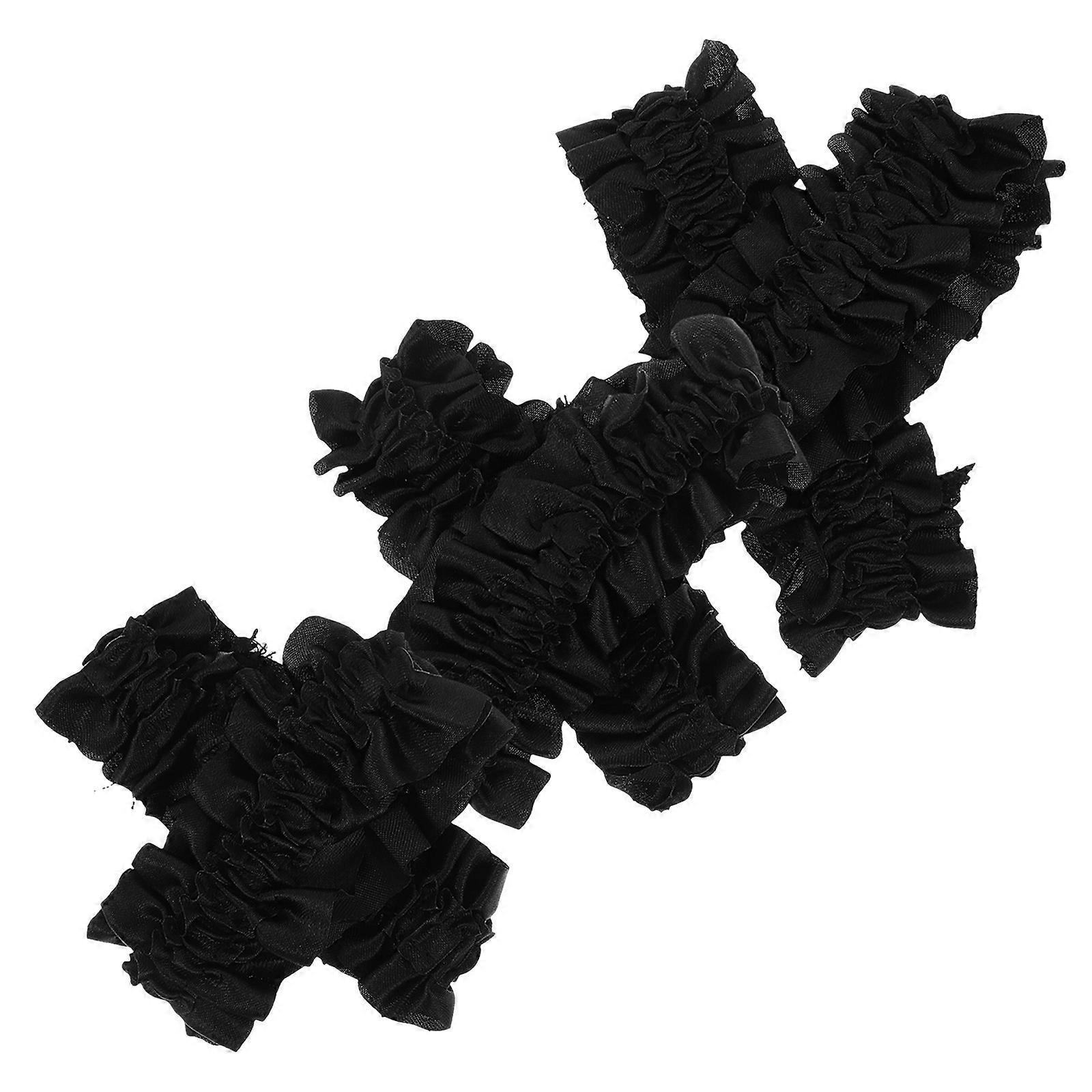 Black Satin Sleeve Garters for Men Elastic Sleeve Garters for Daily Use 15Pairs