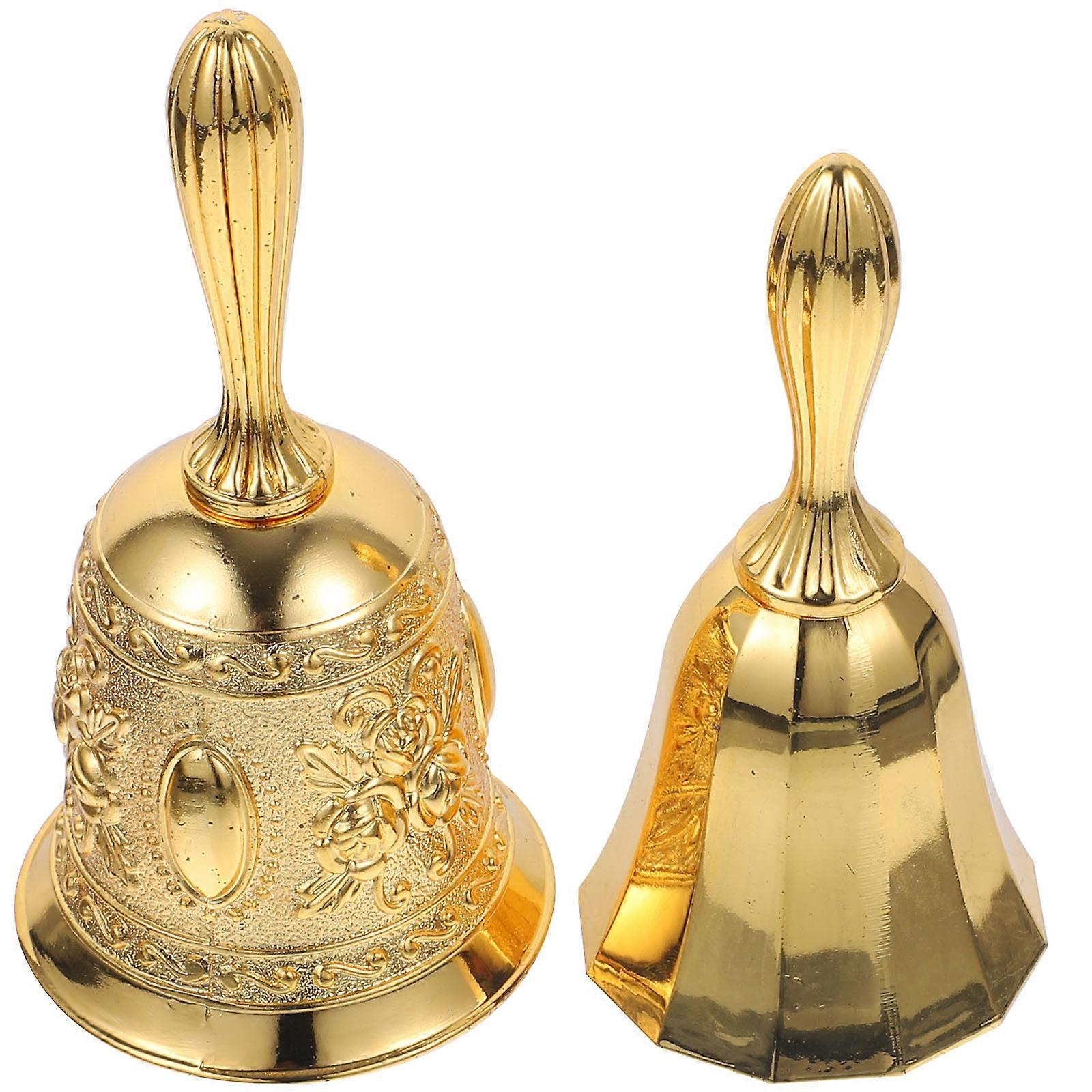 Copper Alloy Service Bell For School Classroom Vintage Design Golden 8 Pcs Ideal For Christmas Party And Events