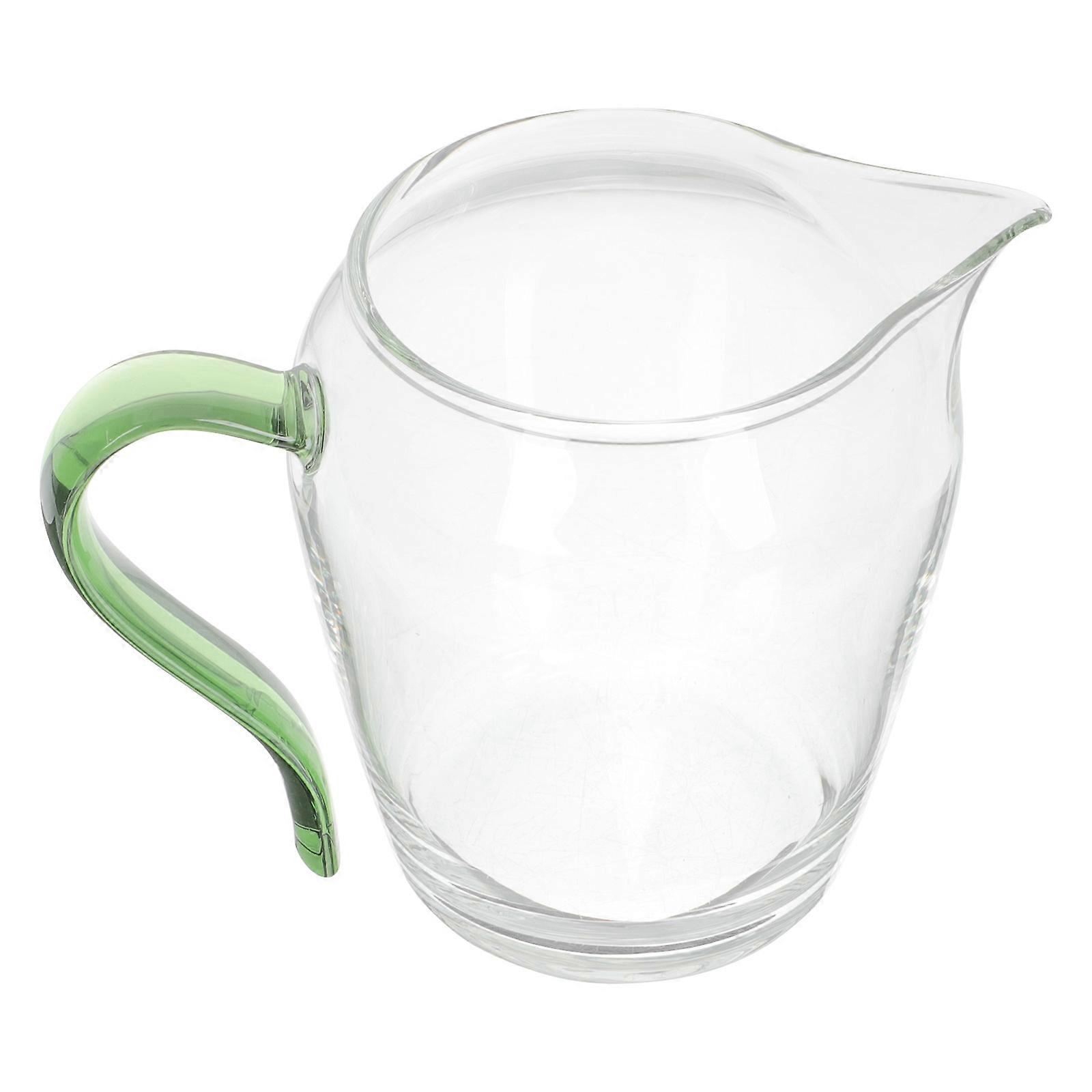Tea Dispenser 2Pcs Simple Style Glass Household Milk Holder for Home Use with Heat Insulation Design and Side Handle