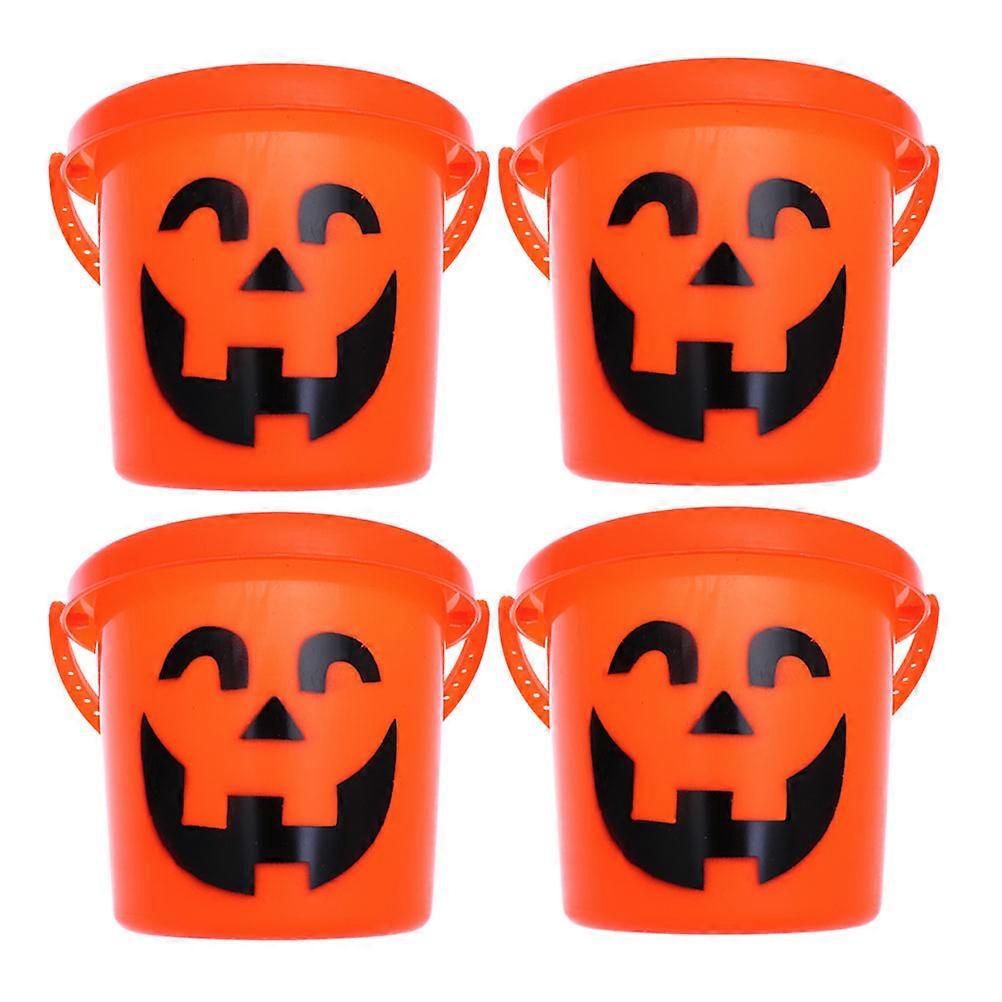Halloween Candy Holder Pumpkin Design for Storage 12Pcs Portable Buckets