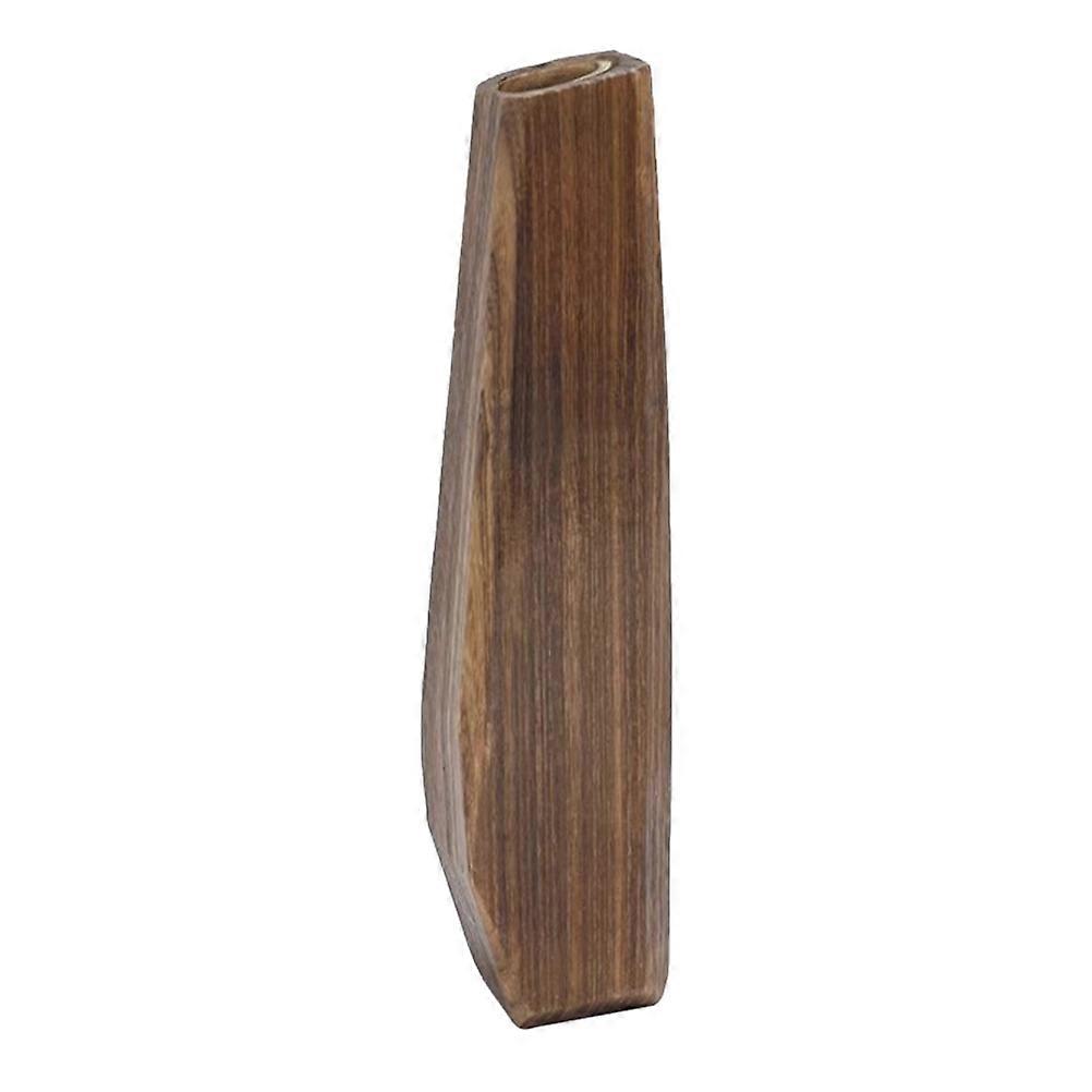 Wood Flower Vase for Dried Flower Display 3Pcs Rustic Coffee Vases