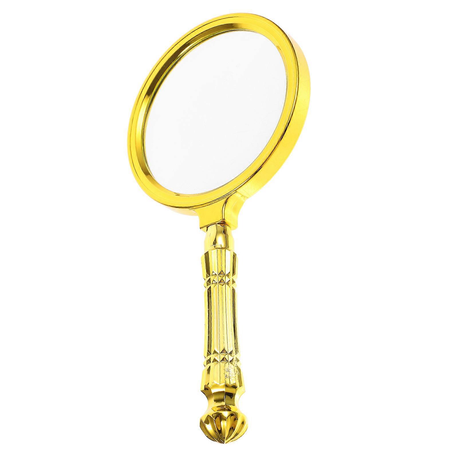 Golden Metal Magnifier for Magnifying 5Pcs Handheld Magnifier Glass Set