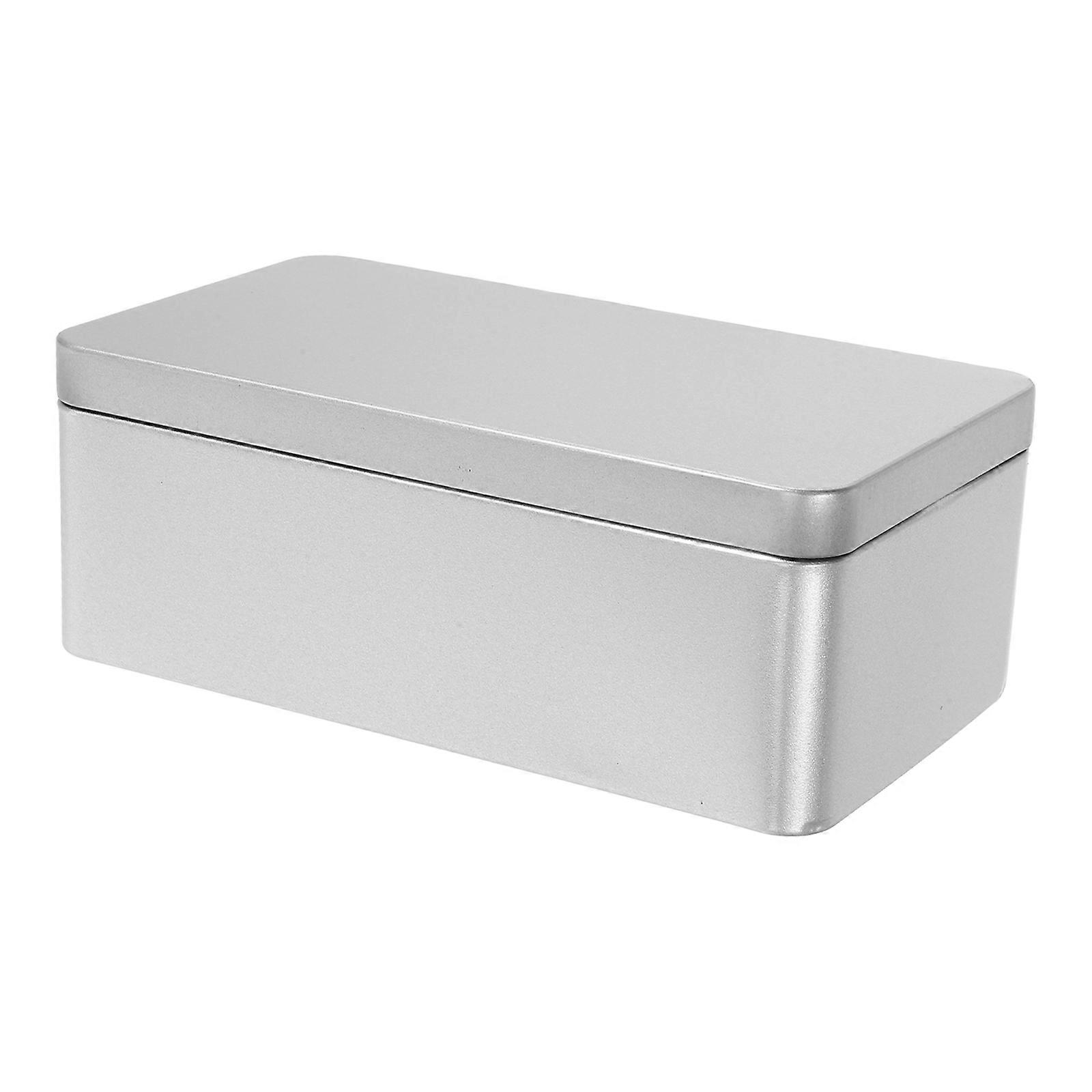 Silver Tinplate Kitchen Storage Box for Storage 1 Piece Metal Container