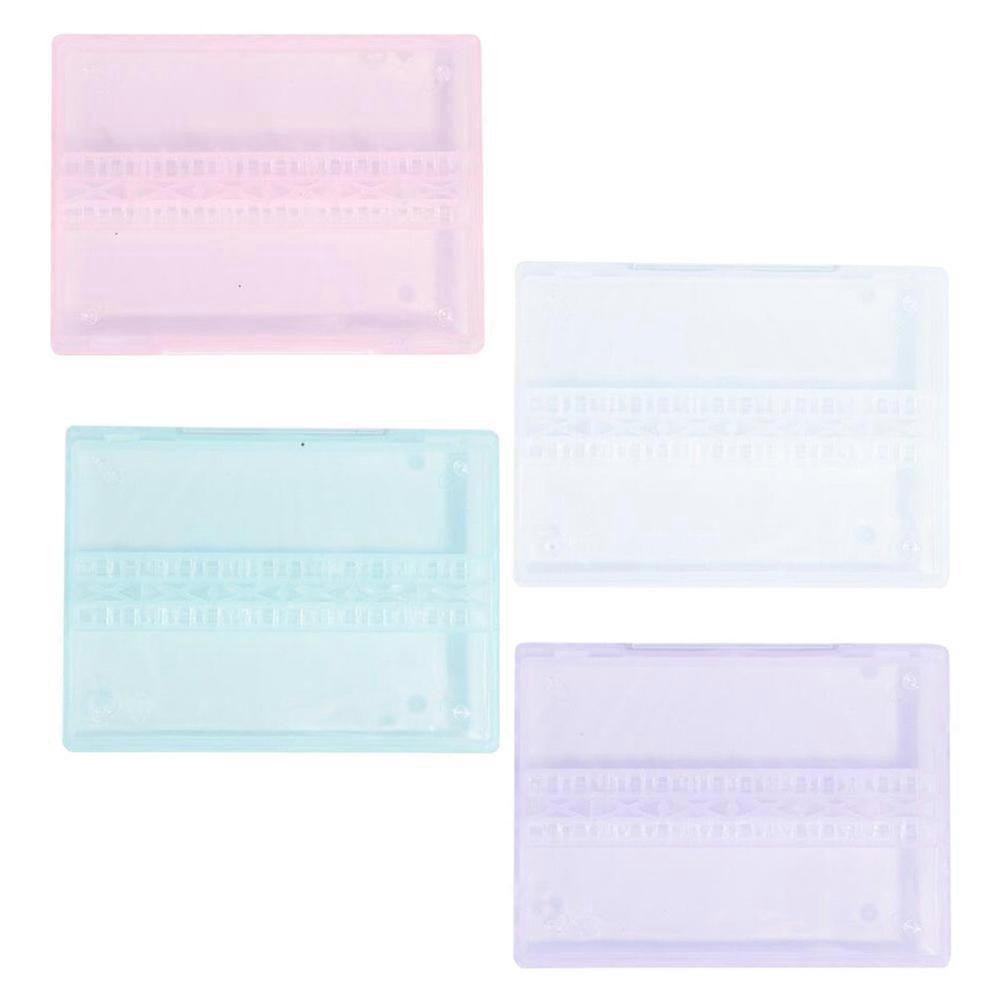 Nail Drill Bits Storage Box for Manicure with 16Pcs Polishing Tool Set