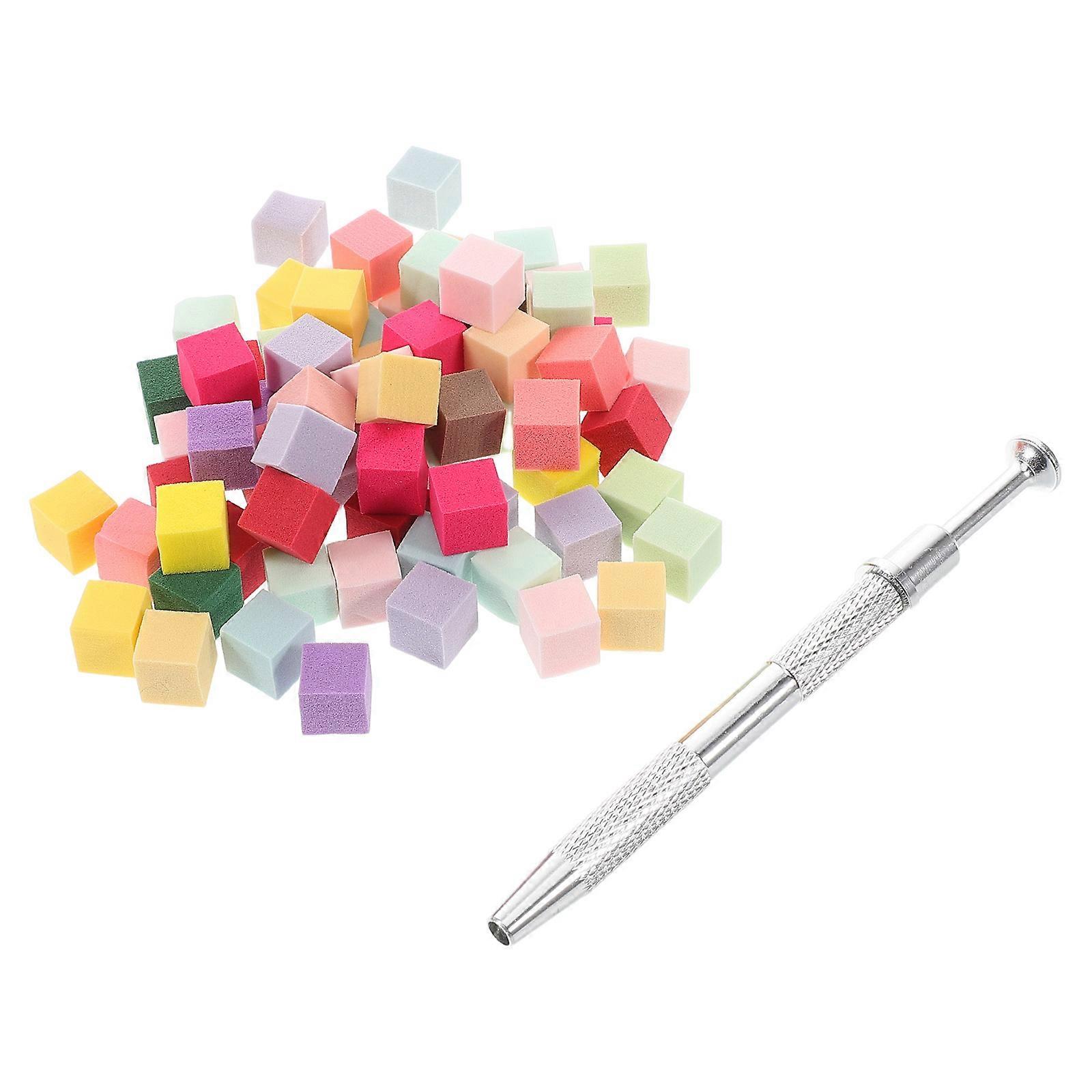Metal Grabber Nail Tool for Nail Art 2Sets with Replaceable Sponge Blocks