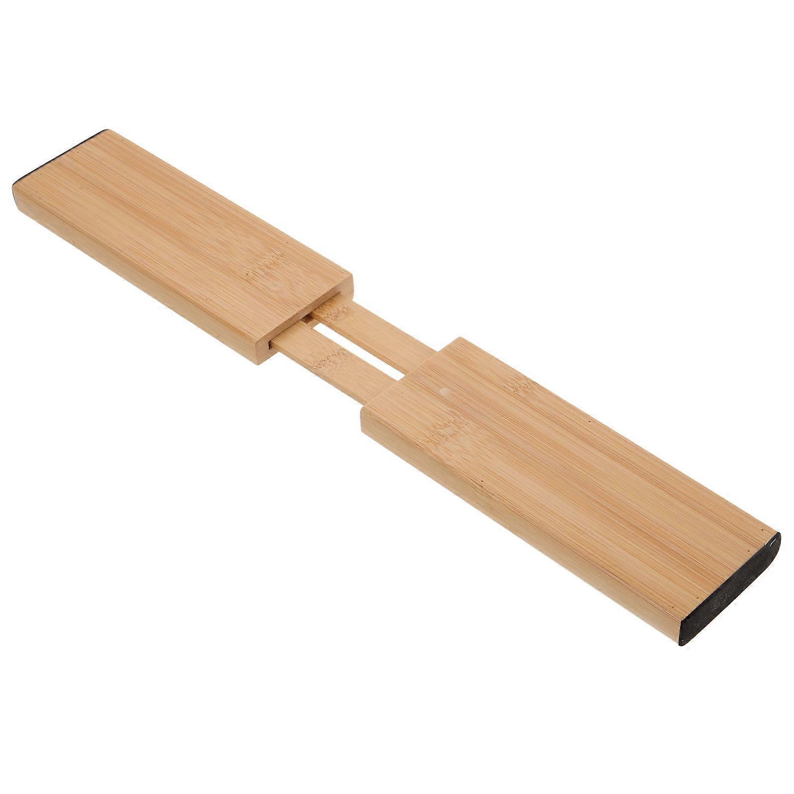 Kitchen Bamboo Drawer Divider for Storage Use 2Pcs Adjustable Organizer