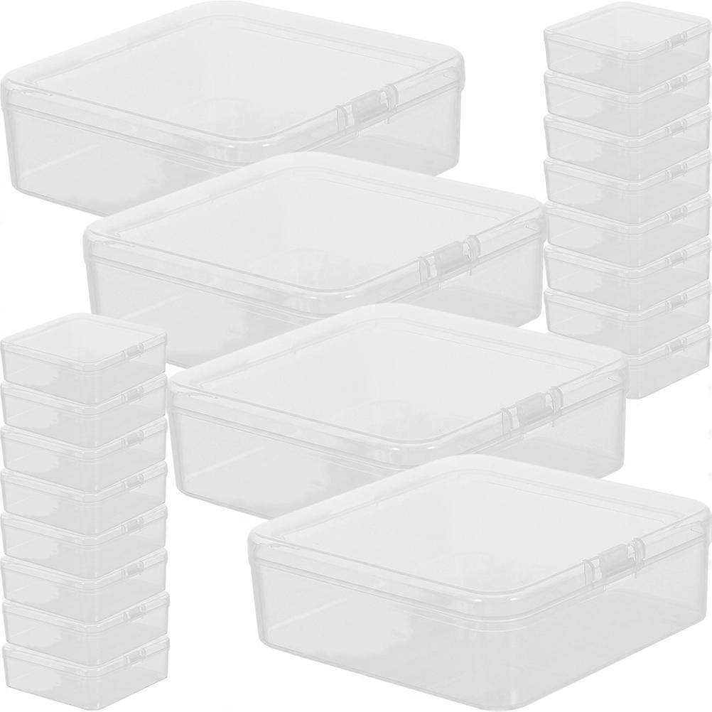 Transparent Small Storage Boxes 40 Pcs Simple Organization For Electronics Jewelry Home Crafting Needs