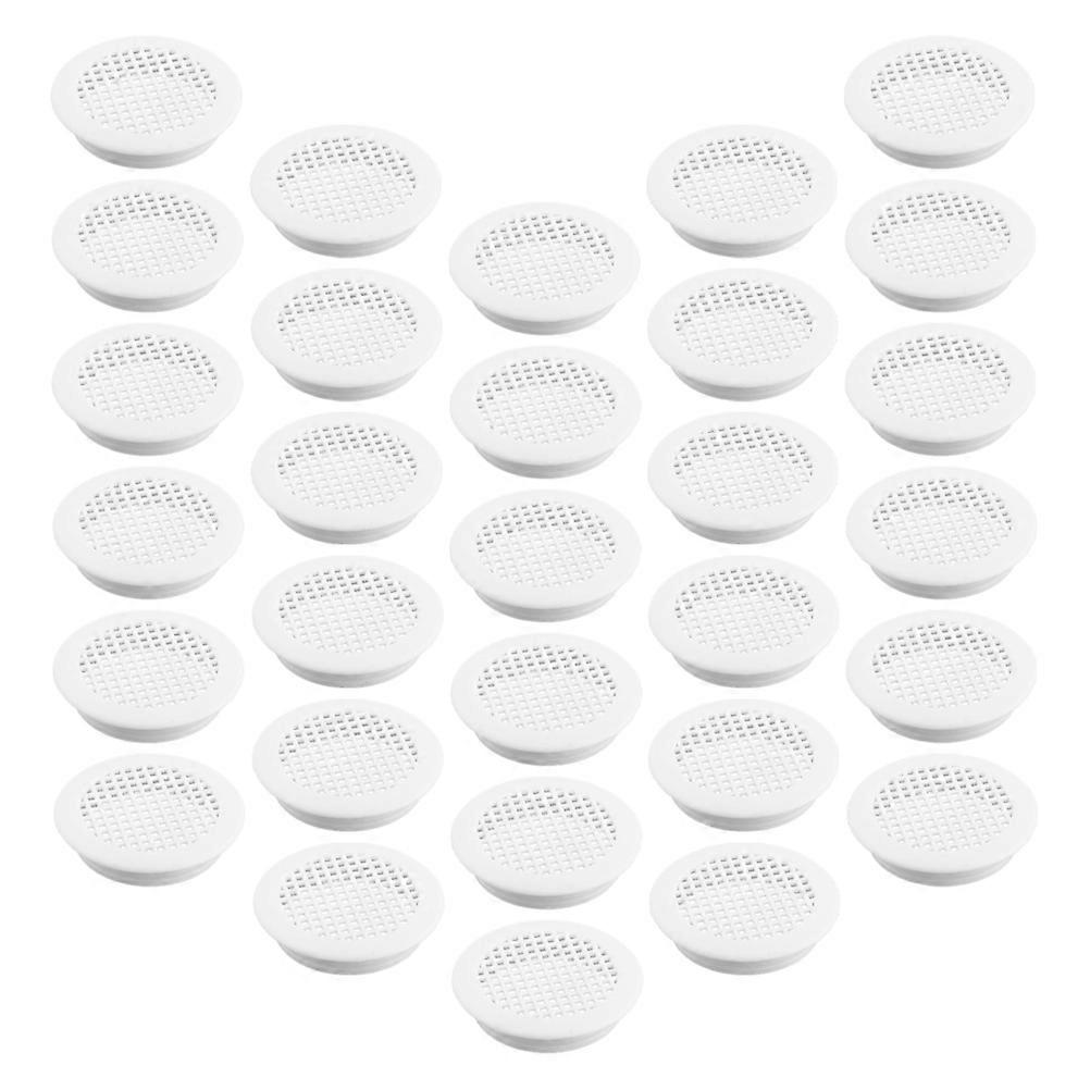 Soffit Vent Cover for Cabinet Ventilation 100Pcs White Plastic Kitchen Use