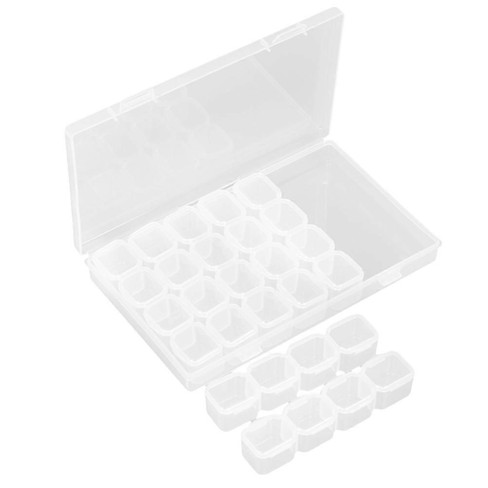 Transparent Compartments Box for Storage Use Nail Organizer 3Pcs Set