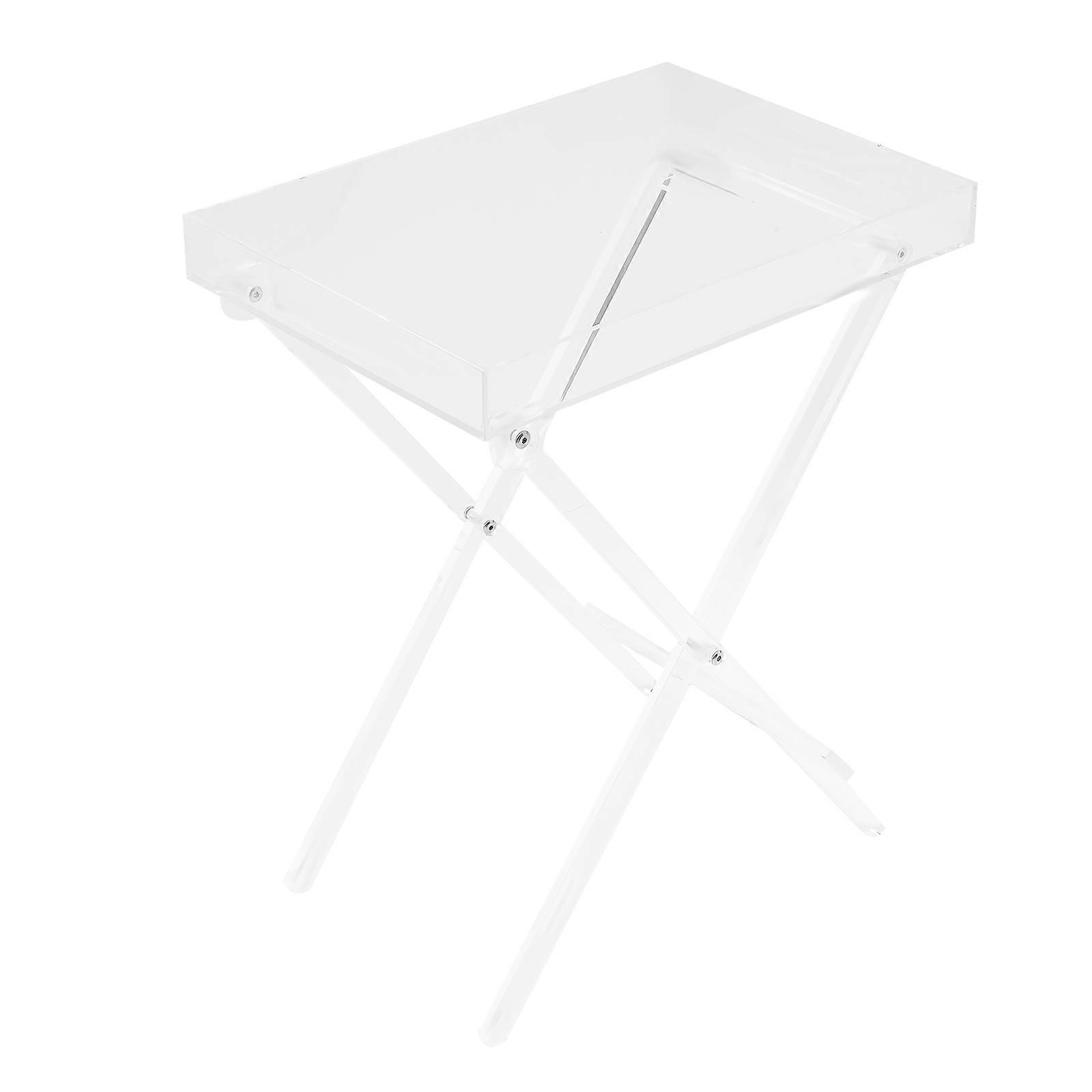 Foldable Acrylic Table Clear Acrylic Table Tray Table X-Shaped Stand