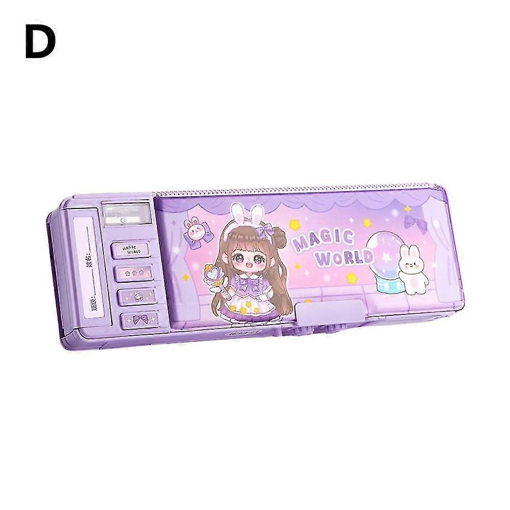 Double Layer Large Capacity Multifunctional Stationery Box Password 25-26s