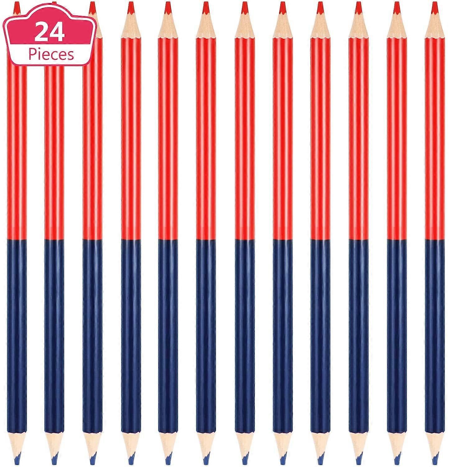Levamdar Checking Pencils, Erasable, #2 HB Lead, Red and Blue, 12 Count
