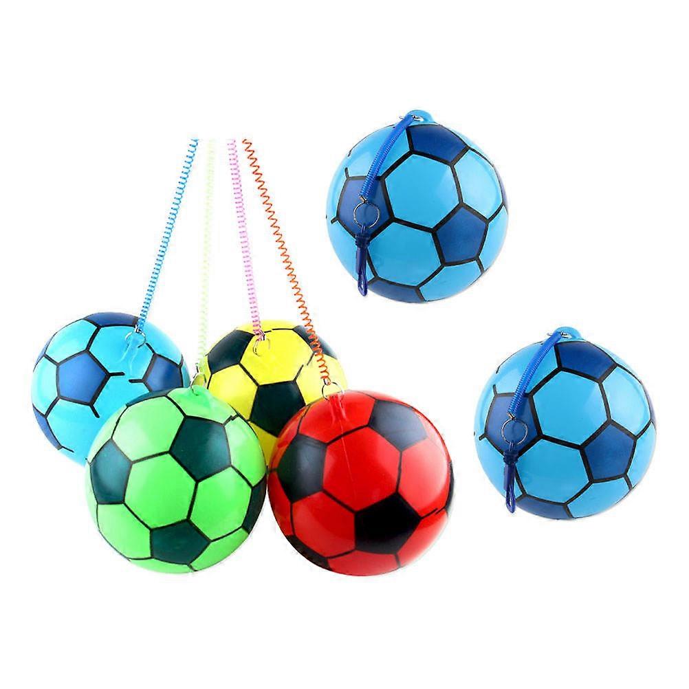 Inflatable Ball Kids Soccer Training Ball with Elastic Chain 6Pcs Assorted Color