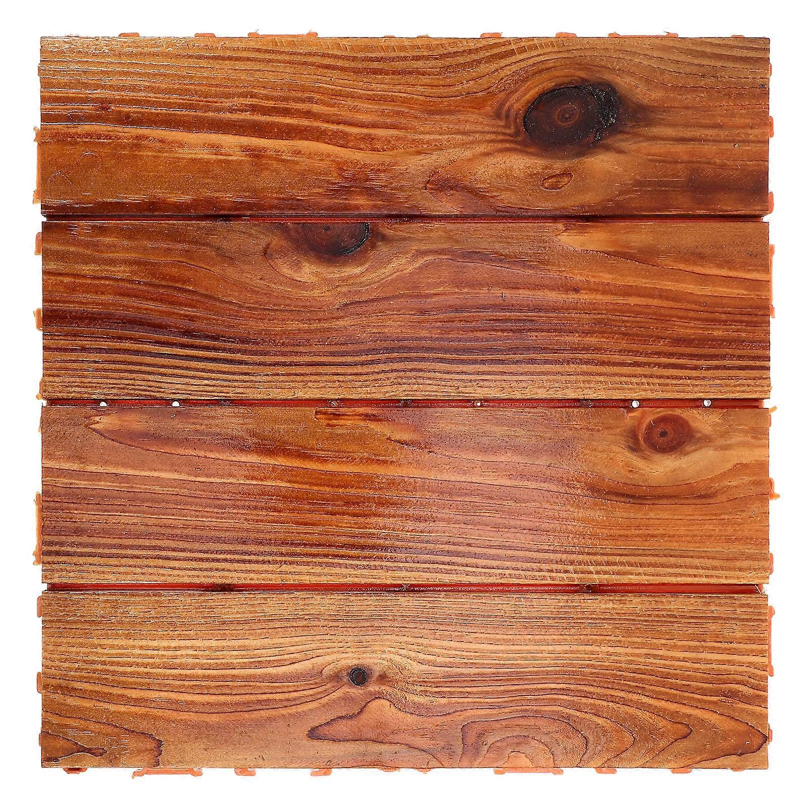 Durable Patio Deck Tile For Outdoor Areas Safe Walking Surface 30.00X30.00X2.40CM Interlocking Design 2Pcs