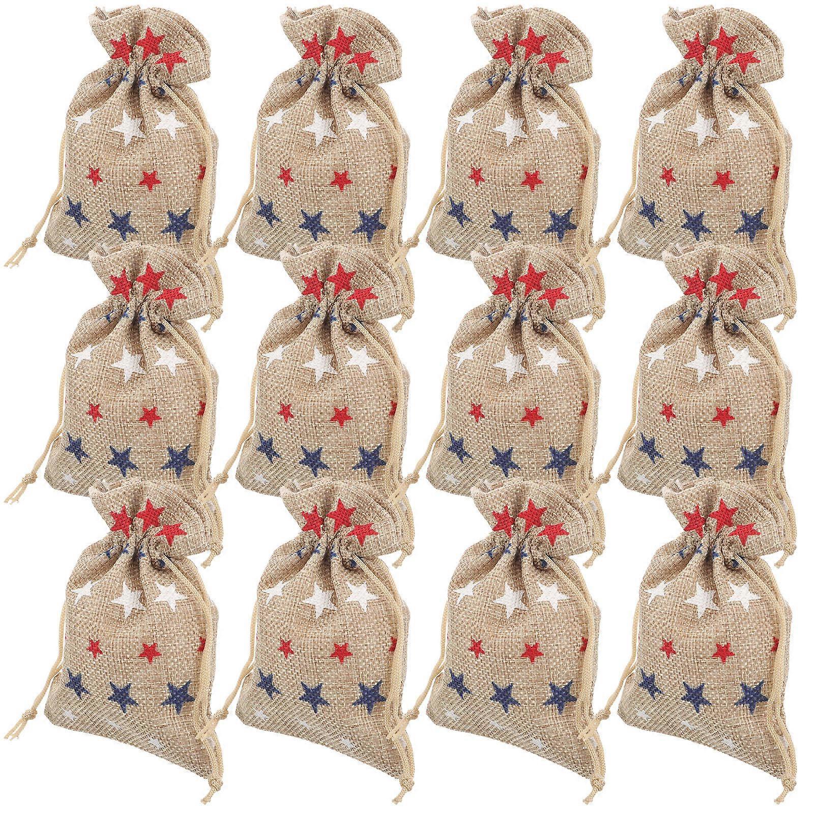 Assorted Color Star Sign Drawstring Bags 200Pcs Jewelry Storage For Holiday Season Gift Packaging Size 13x10cm