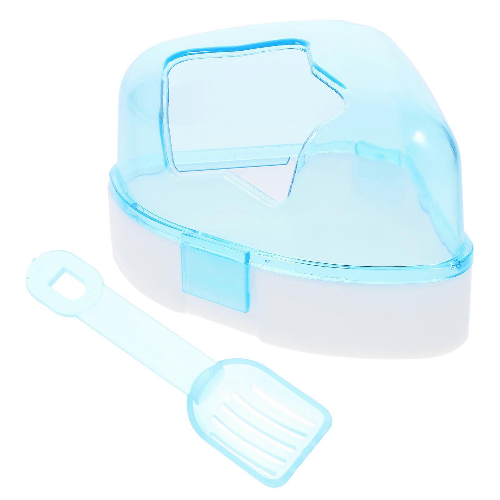 Plastic Hamster Bathtub Pet Bath Basin for Small Pets 2Pcs Blue ABS