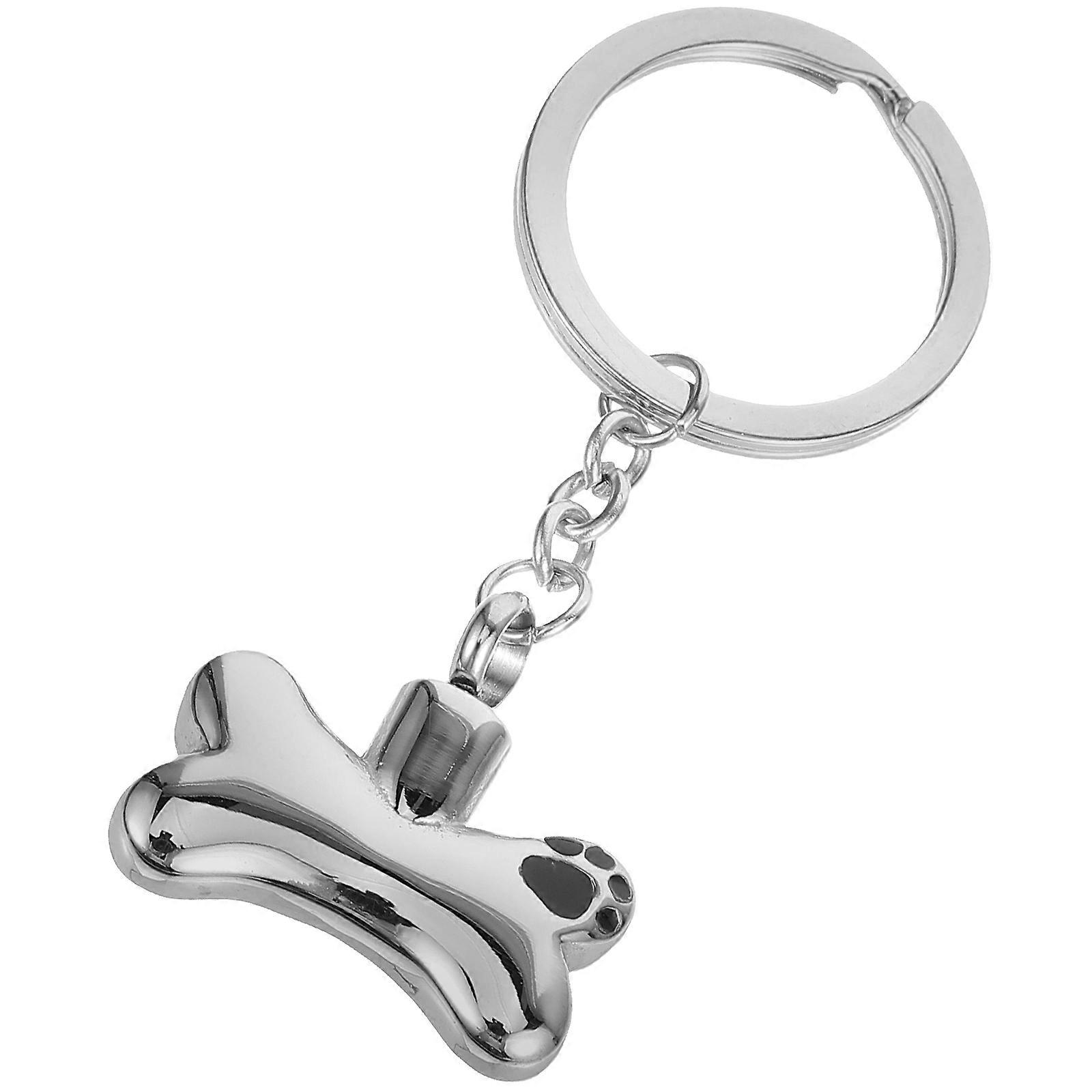 Pet Cremation Keychain Bone Shape Memorial Design For Pet Owners 1Set