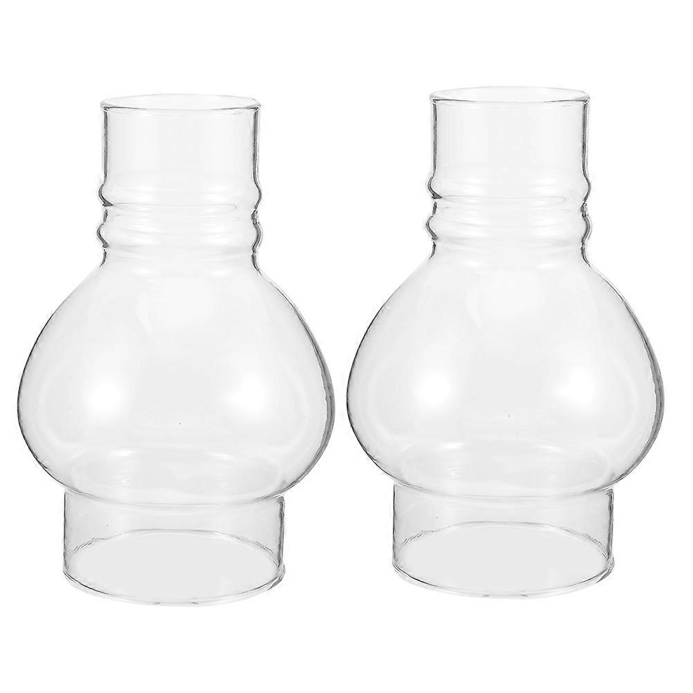 Transparent Glass Oil Lamp Shade for Replacement 6Pcs Set