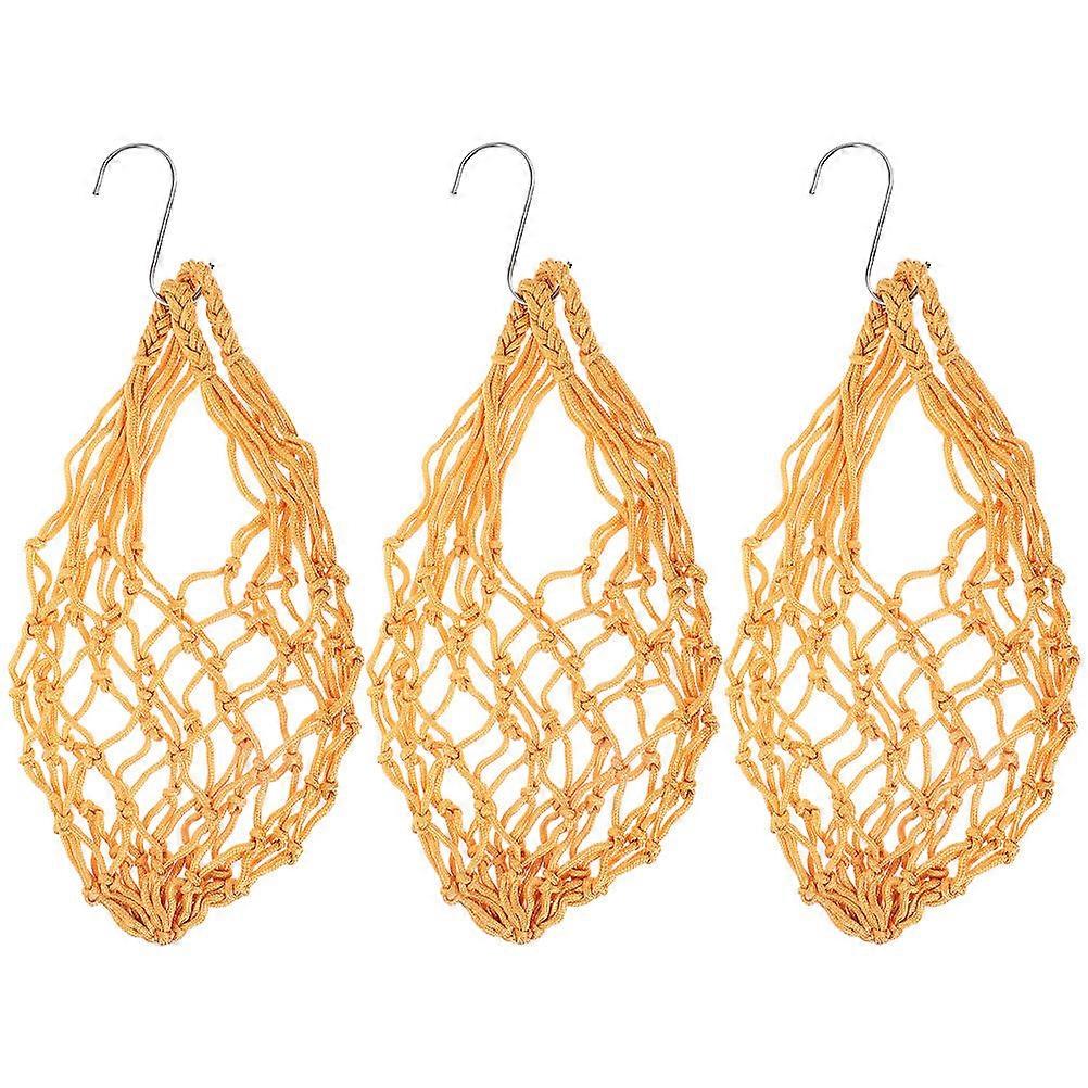 Chicken Feeding Tool Nylon Poultry Feeding Net Bag Hanging 3Pcs