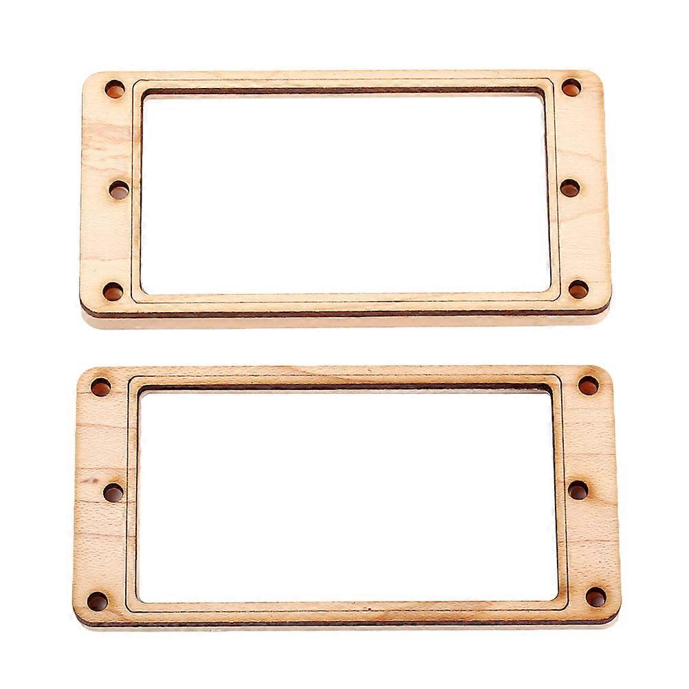 Guitar Pickup Ring Maple Wood Humbucker Frame with 4Pcs Double Coil