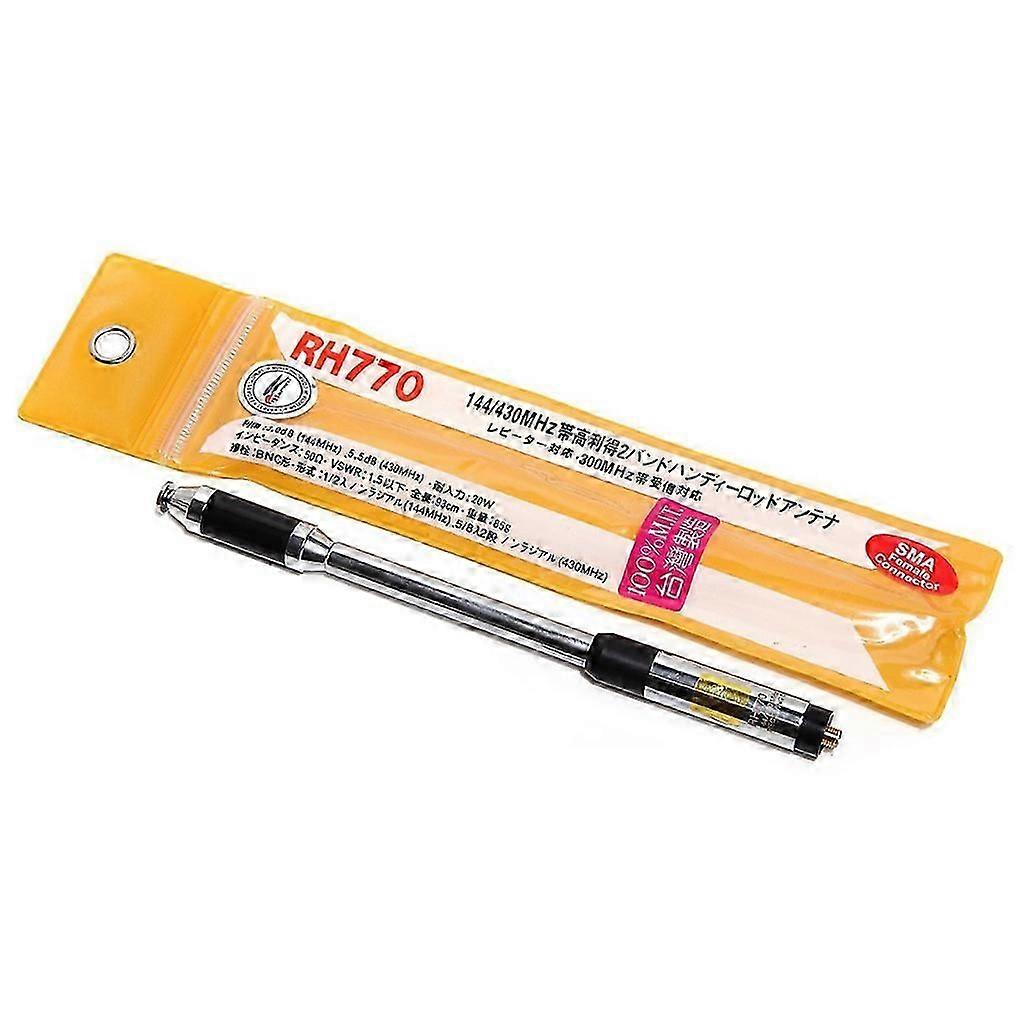 RH770 Dual Band Replacement Antenna for TH-UV3R TH-UVF8D 144/430MHz High Gain SMA-Female Telescopic Antenna