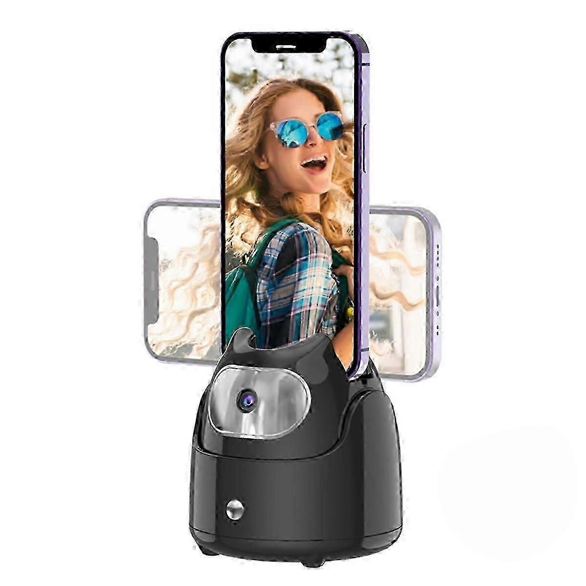 Automatic Face   Gimbal Mobile Phone Holder 360° Rotation AI Face Recognition Phone Tripod fo