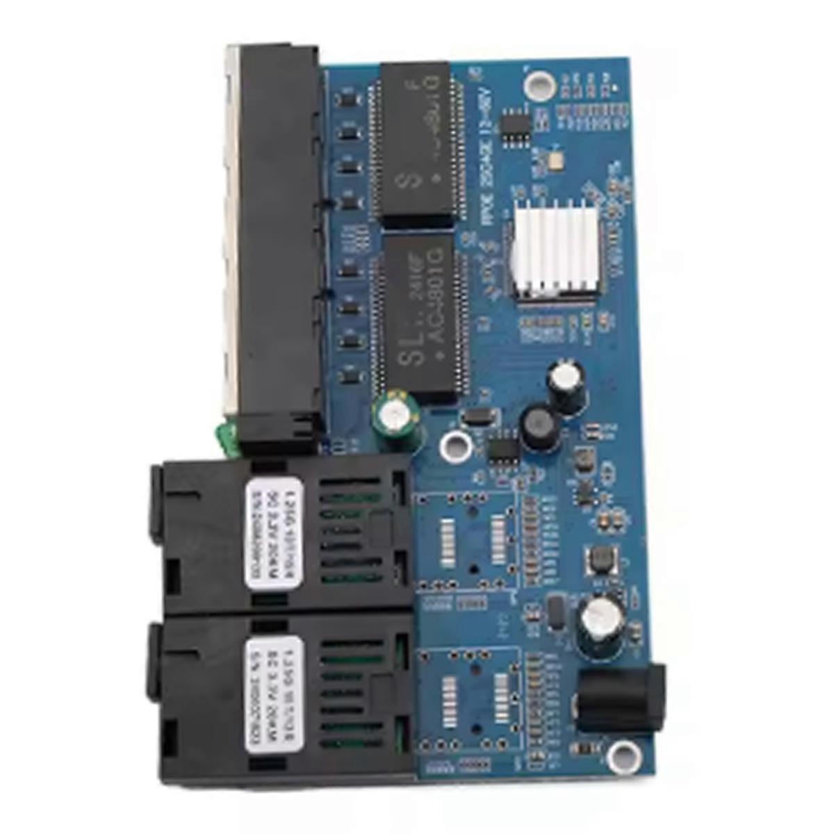 Gigabitový rýchly ethernetový prepínač Fiber Reverse POE Singlemode 2 porty z optických vlákien a 4 porty RJ45 Optický konvertor médií